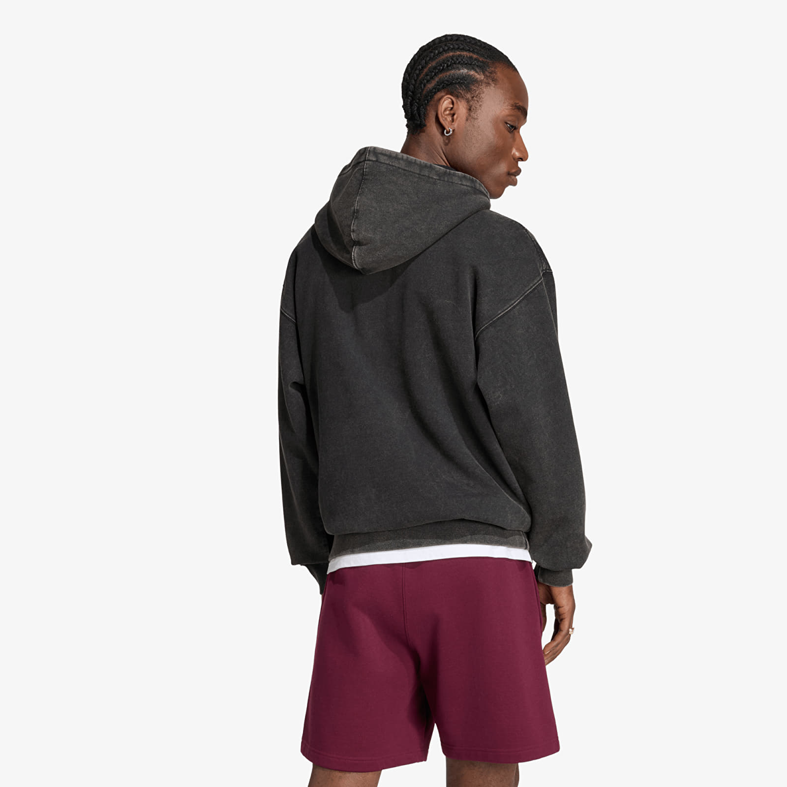 Kapuutsikud ja kampsunid adidas Trefoil Essentials Washed Loose Hoodie Black
