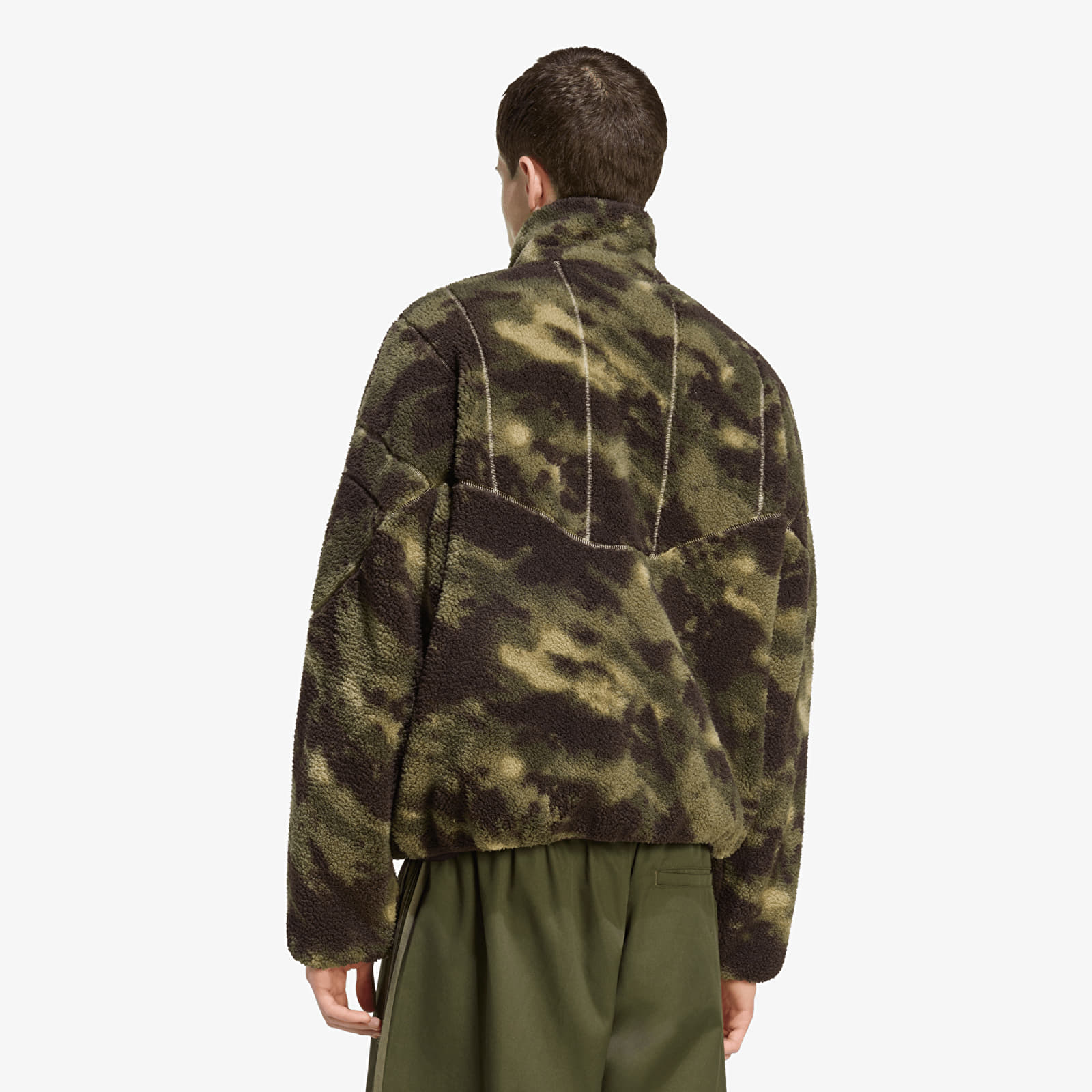 Sweatjacken und Sweatshirts adidas Camo Polarfleece TT Olive Strata