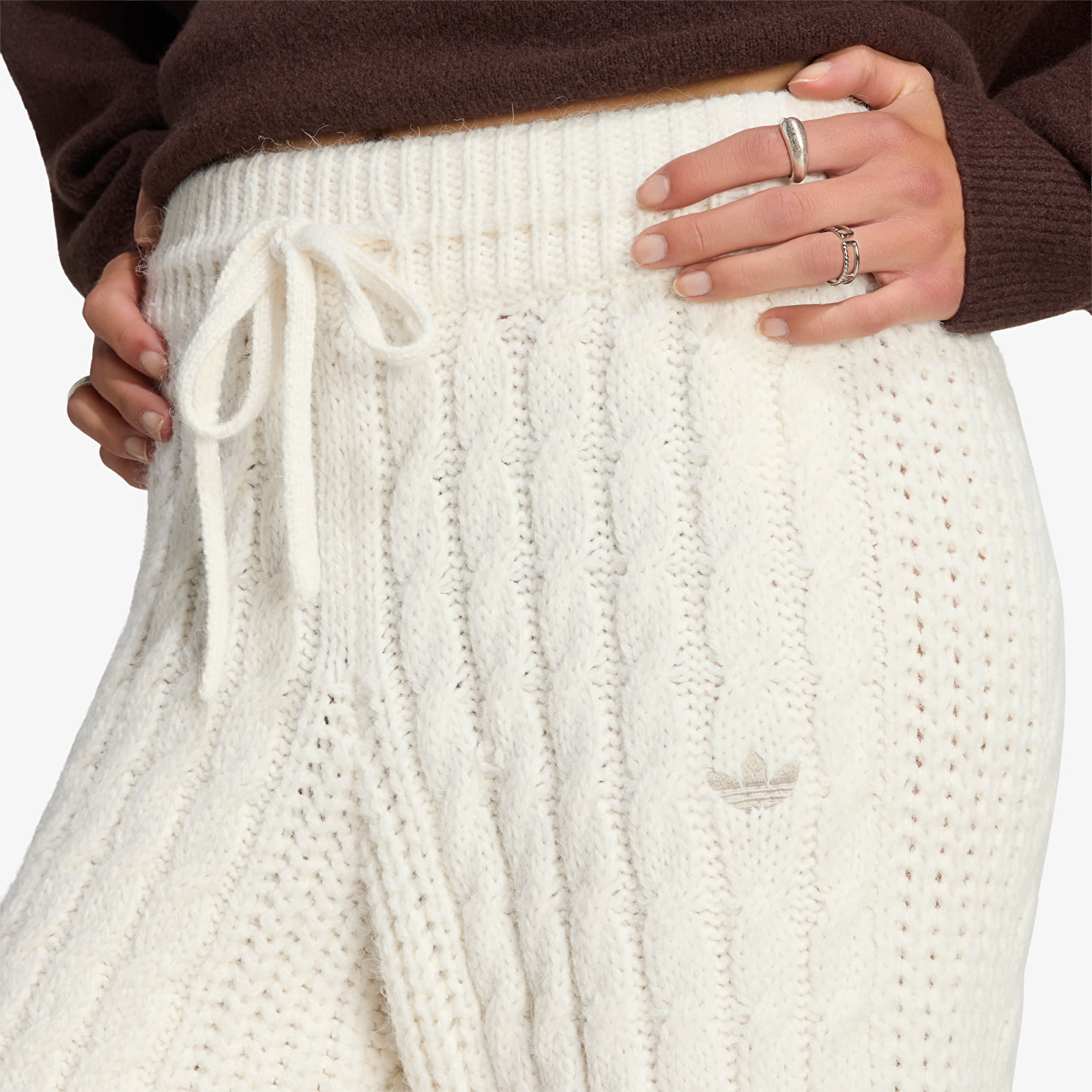 Φόρμες adidas Cable Knit Firebird Track Pant Cloud White/ Alumina