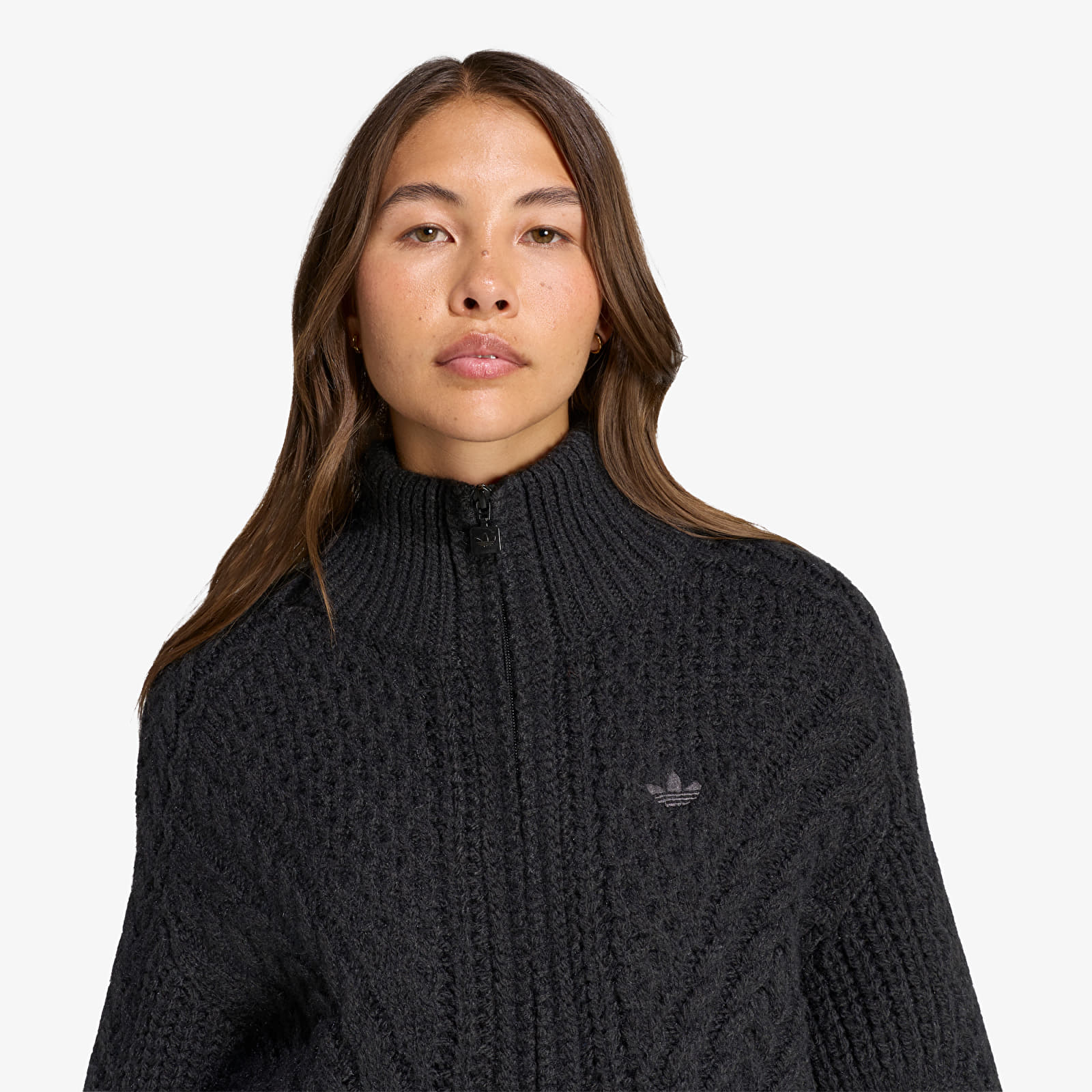 Sweaters adidas Cable Knit Firebird Track Top Black/ Utility Black