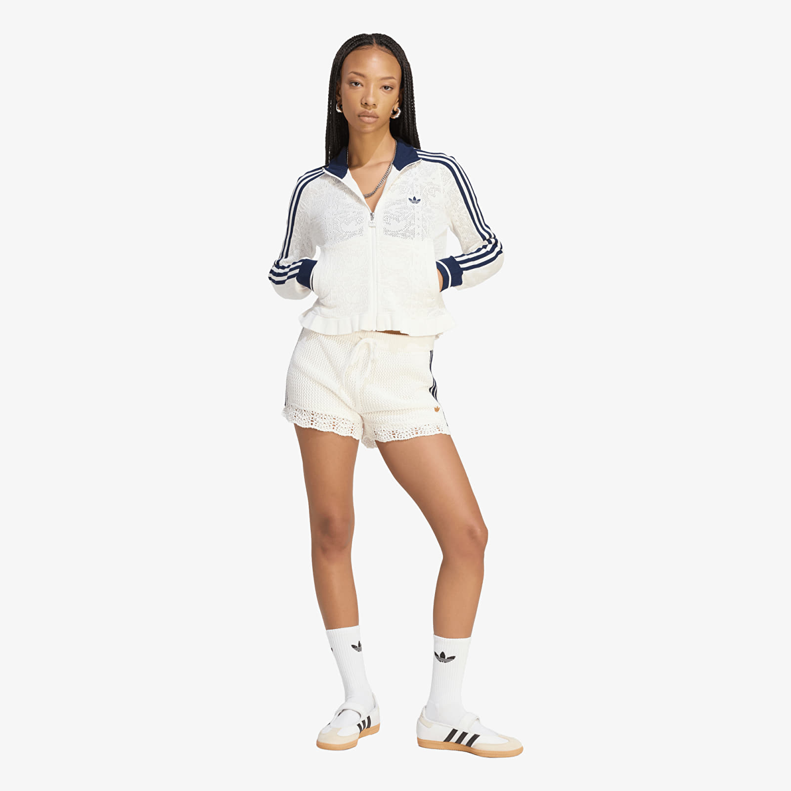 Hoodies and sweatshirts  adidas Sports Track Top Off White/ Night Indigo