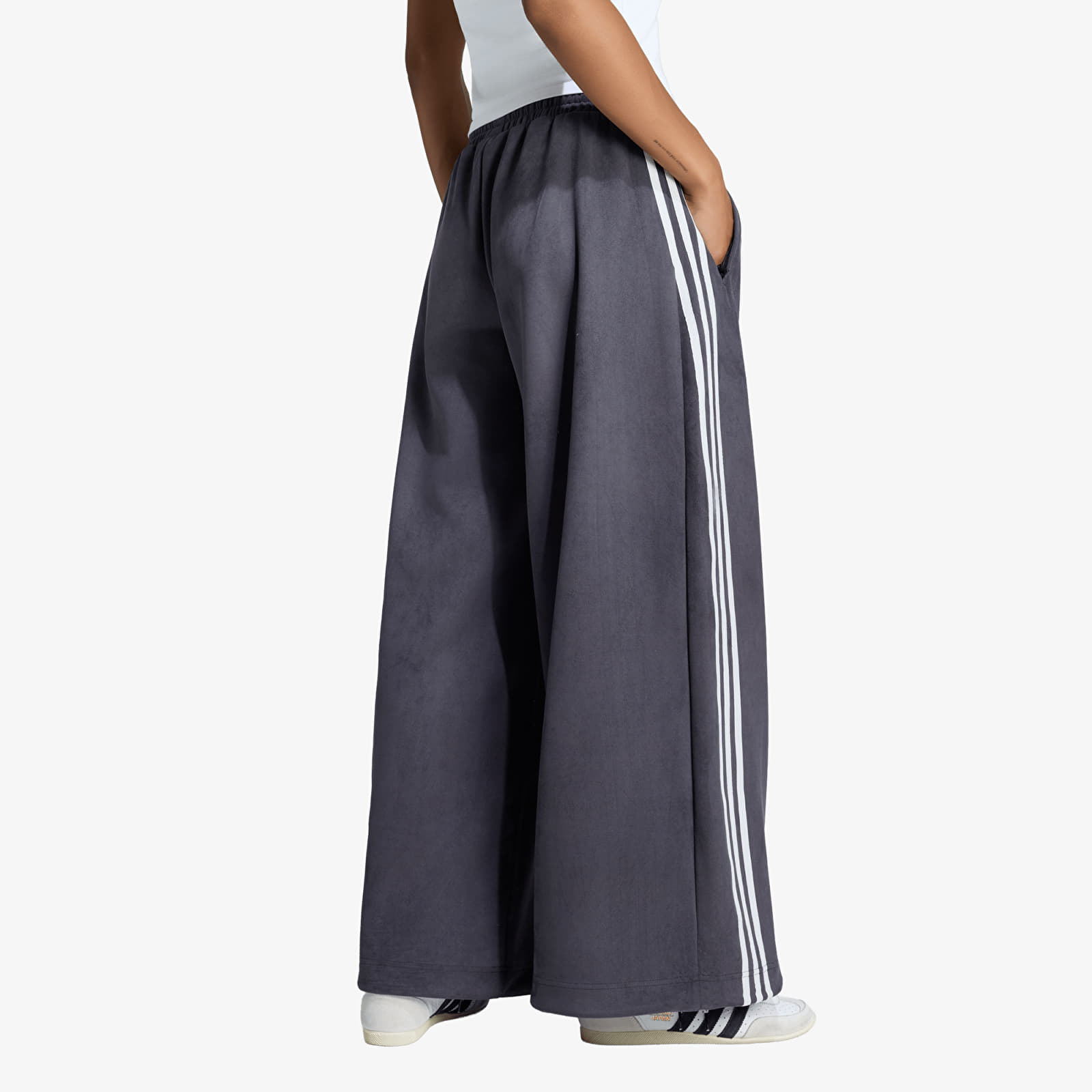 Hlače adidas Adilenium Season 6 Faux Suede Track Pant Black