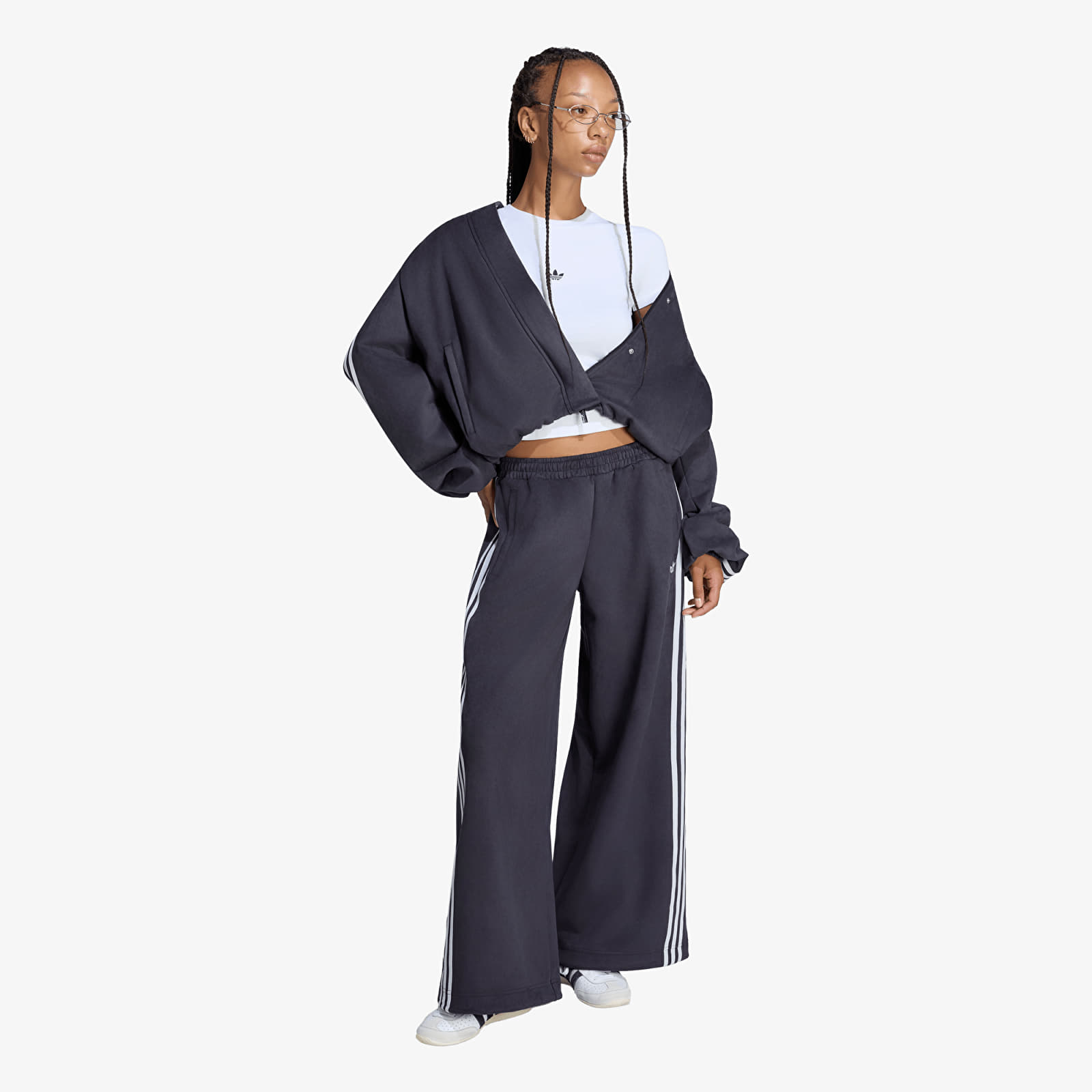 Hlače adidas Adilenium Season 6 Faux Suede Track Pant Black