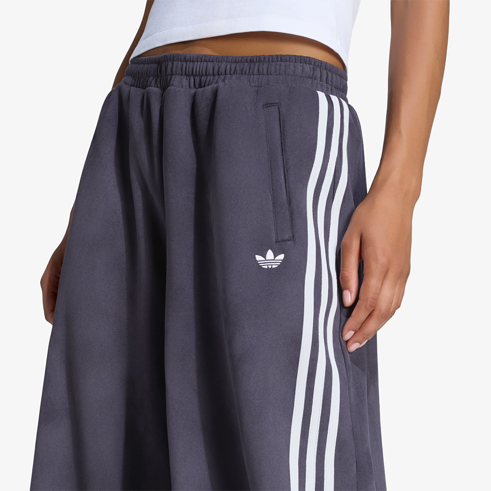 Hlače adidas Adilenium Season 6 Faux Suede Track Pant Black