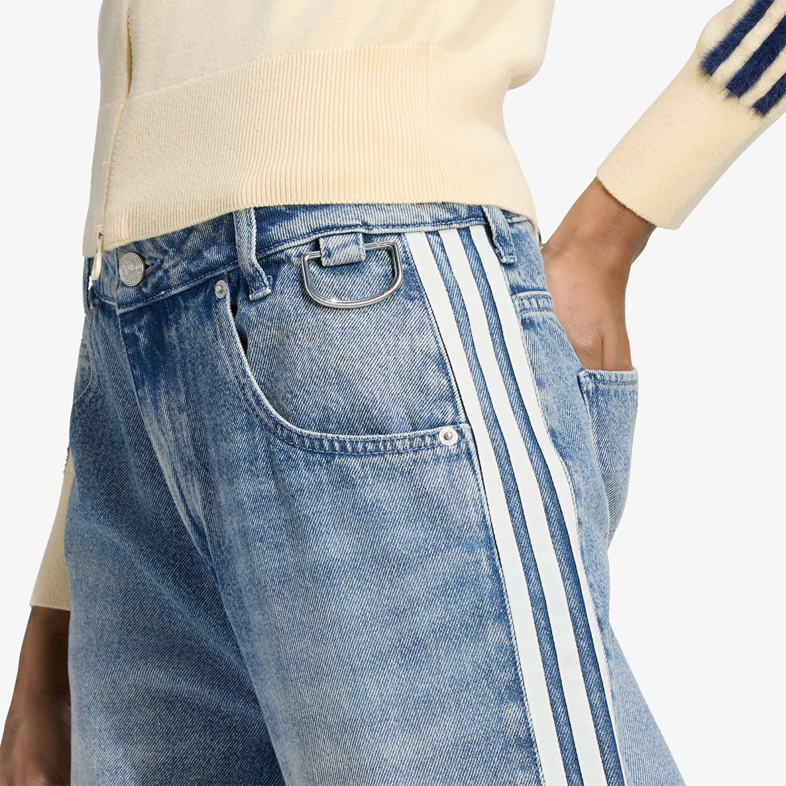 Džínsy adidas Adilenium Season 6 Baggy Denim Pants Blue