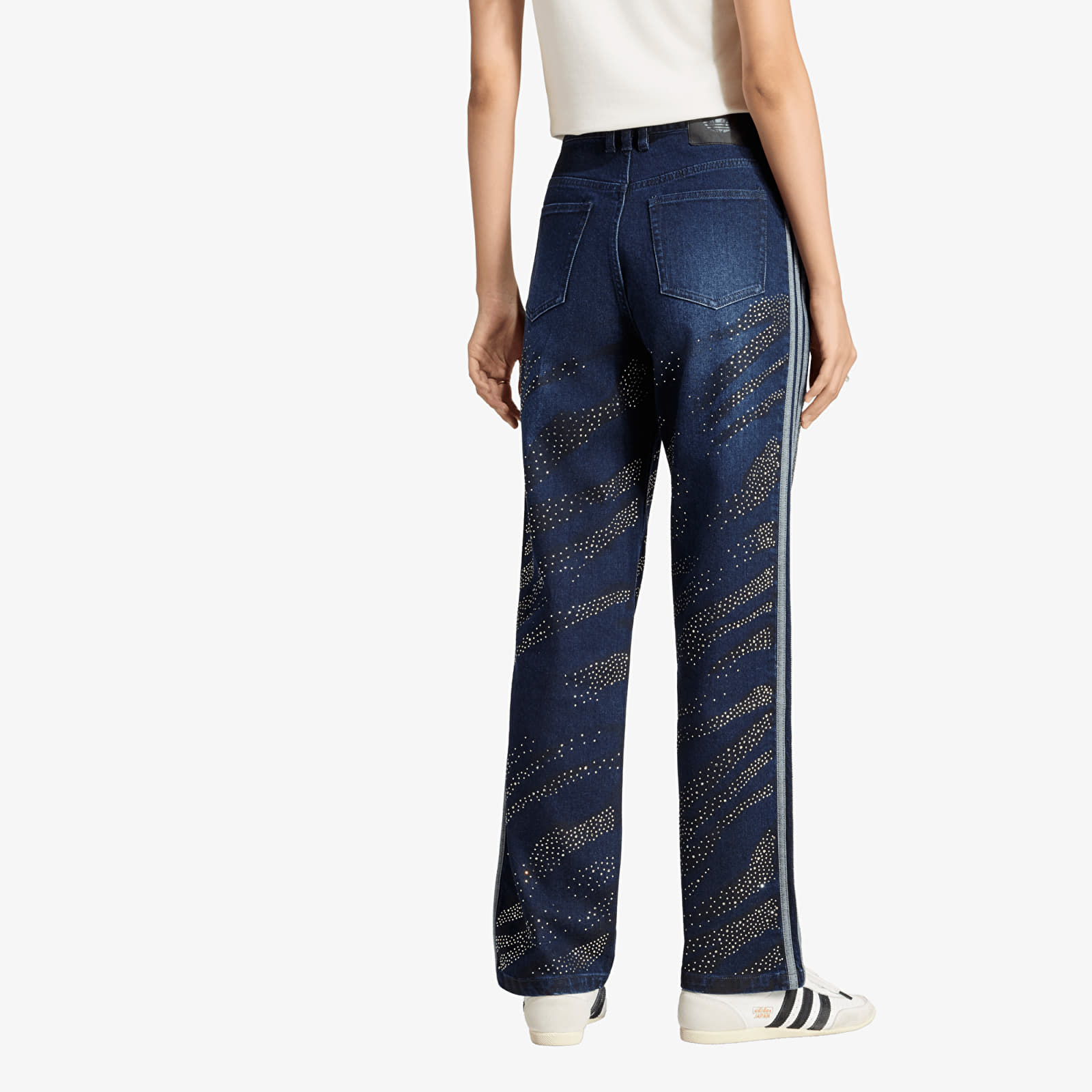 Calças de ganga adidas Adilenium Season 6 Embelisshed Denim Pants Black/ Blue