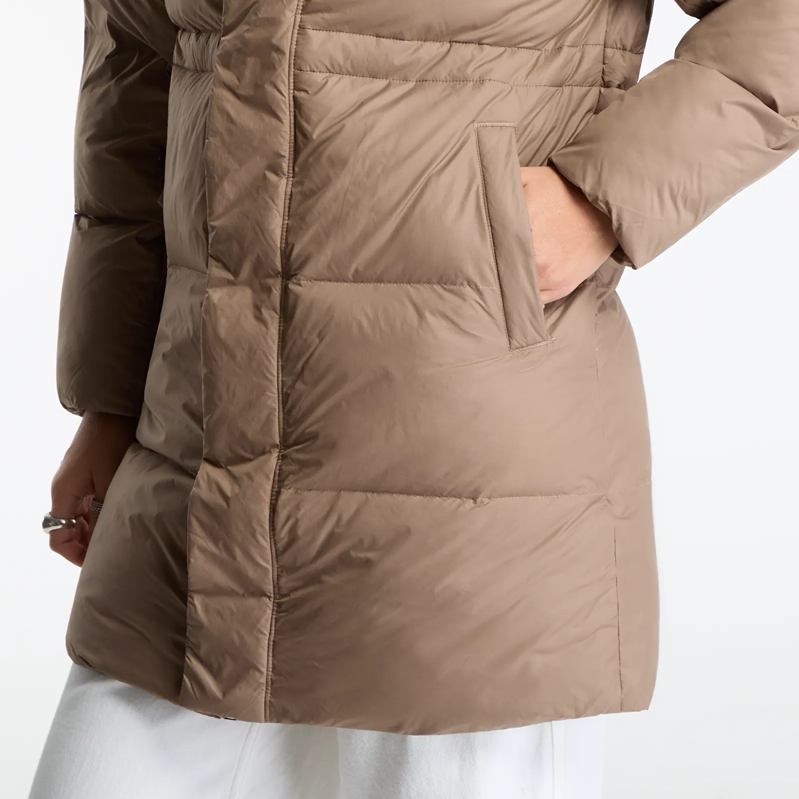 Páperové bundy The North Face Puffer Oversize Parka Garnet