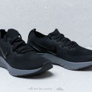 Nike epic react flyknit 2 - laufschuhe online herren - black-black-white-gunsmoke