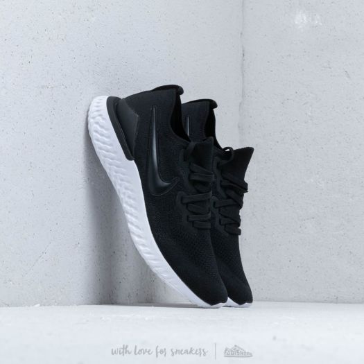 Nike epic react flyknit 2 black/gunsmoke men's running shoe top