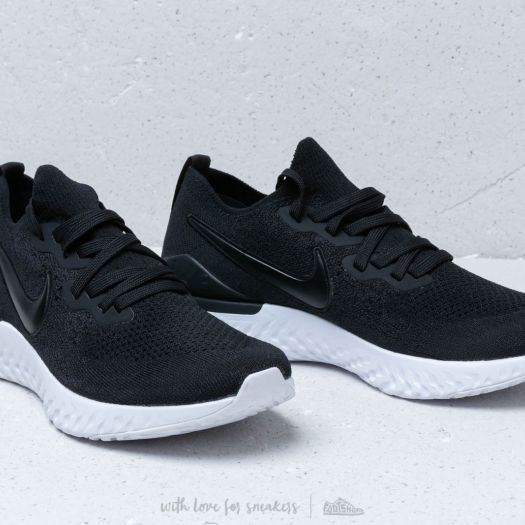 Nike epic react flyknit 2 black/gunsmoke men's running shoe shop