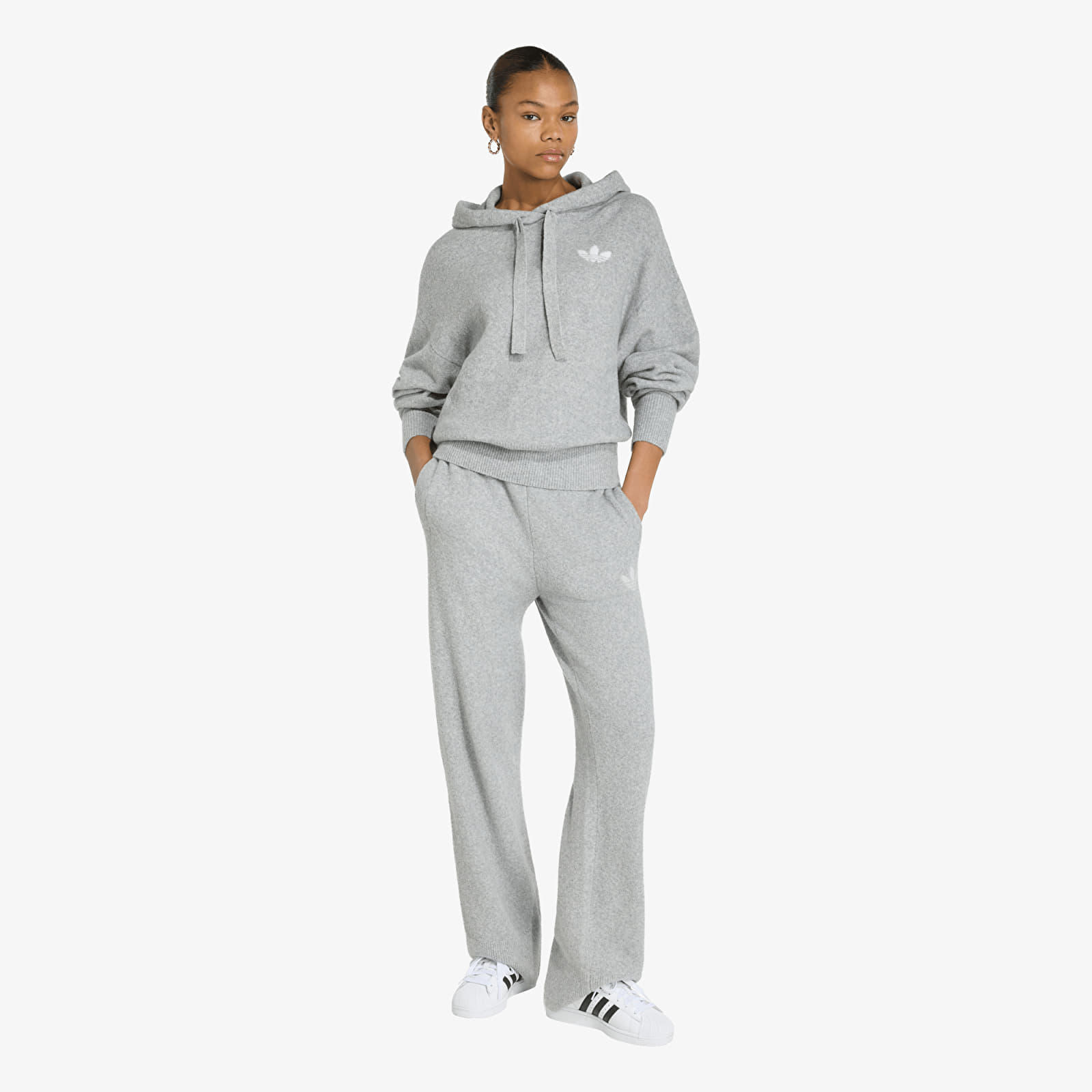 Sweatjacken und Sweatshirts adidas Essentials Knit Hoodie Medium Grey Heather