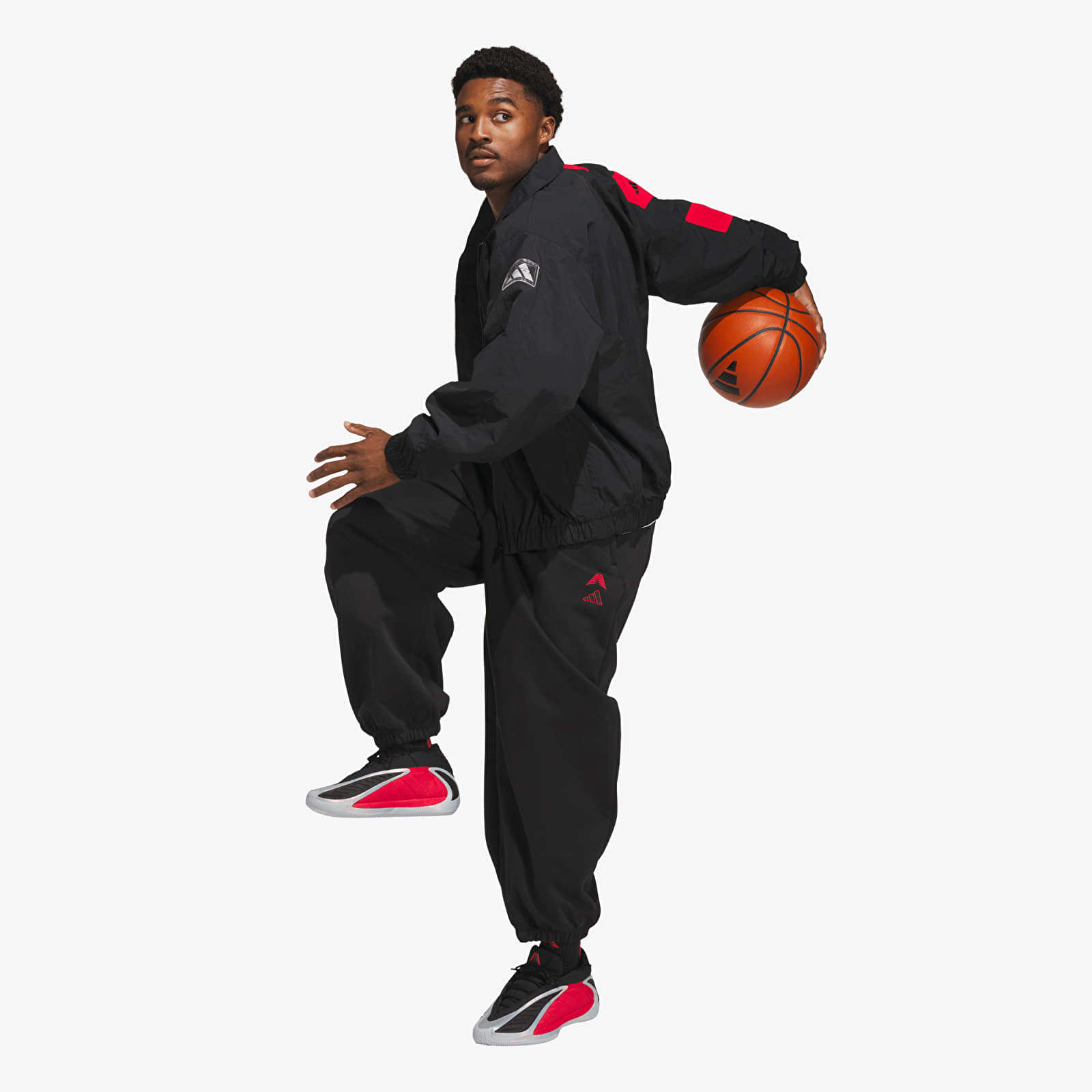 Μπουφάν adidas Anthony Edwards Foundation Track Jacket Black/ Pure Ruby