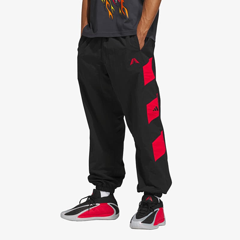adidas Anthony Edwards Foundation Track Pant Black/ Pure Ruby
