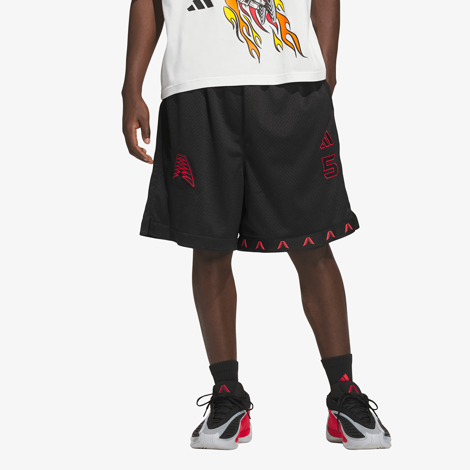Kraťasy adidas Anthony Edwards Foundation Short Black/ Pure Ruby