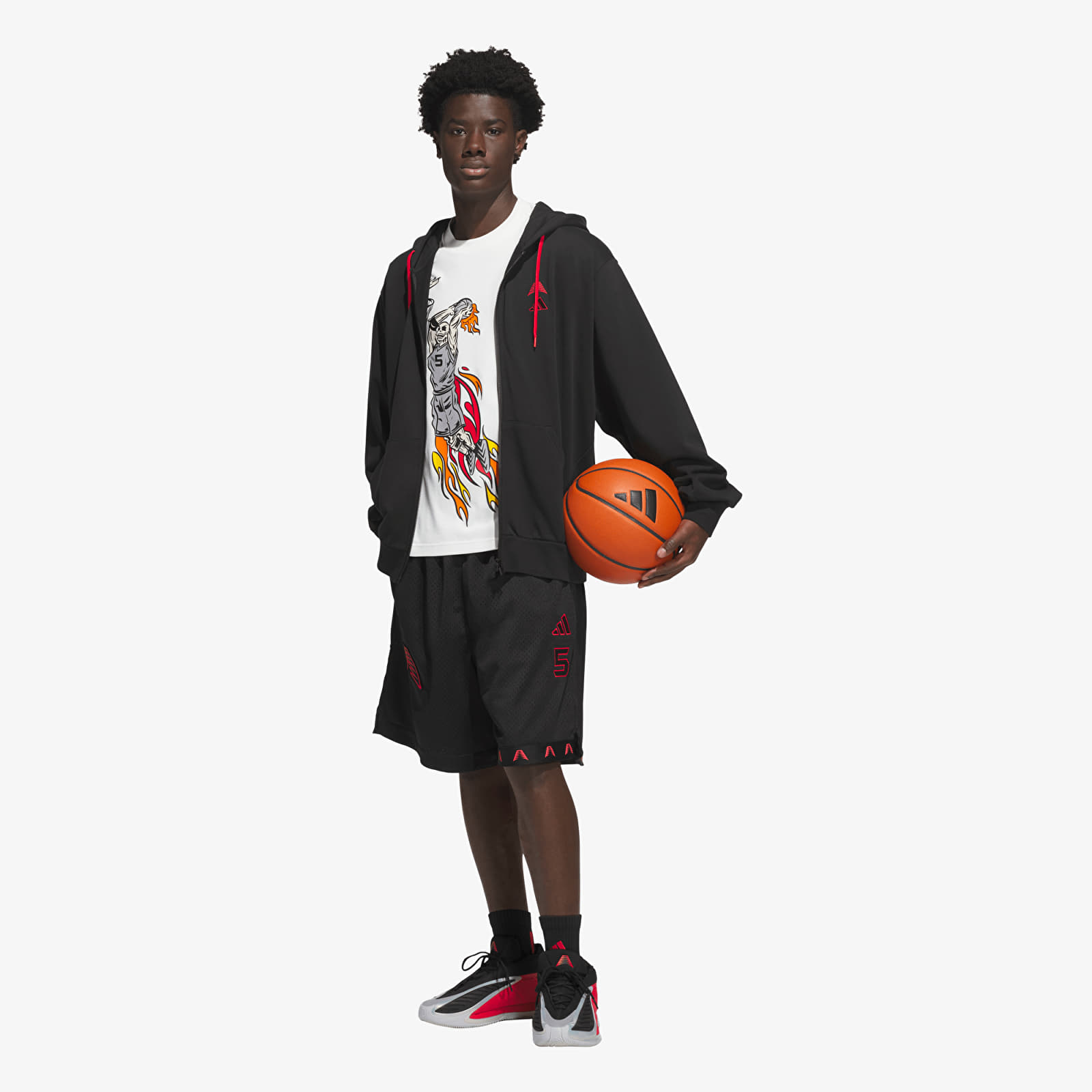 Kraťasy adidas Anthony Edwards Foundation Short Black/ Pure Ruby