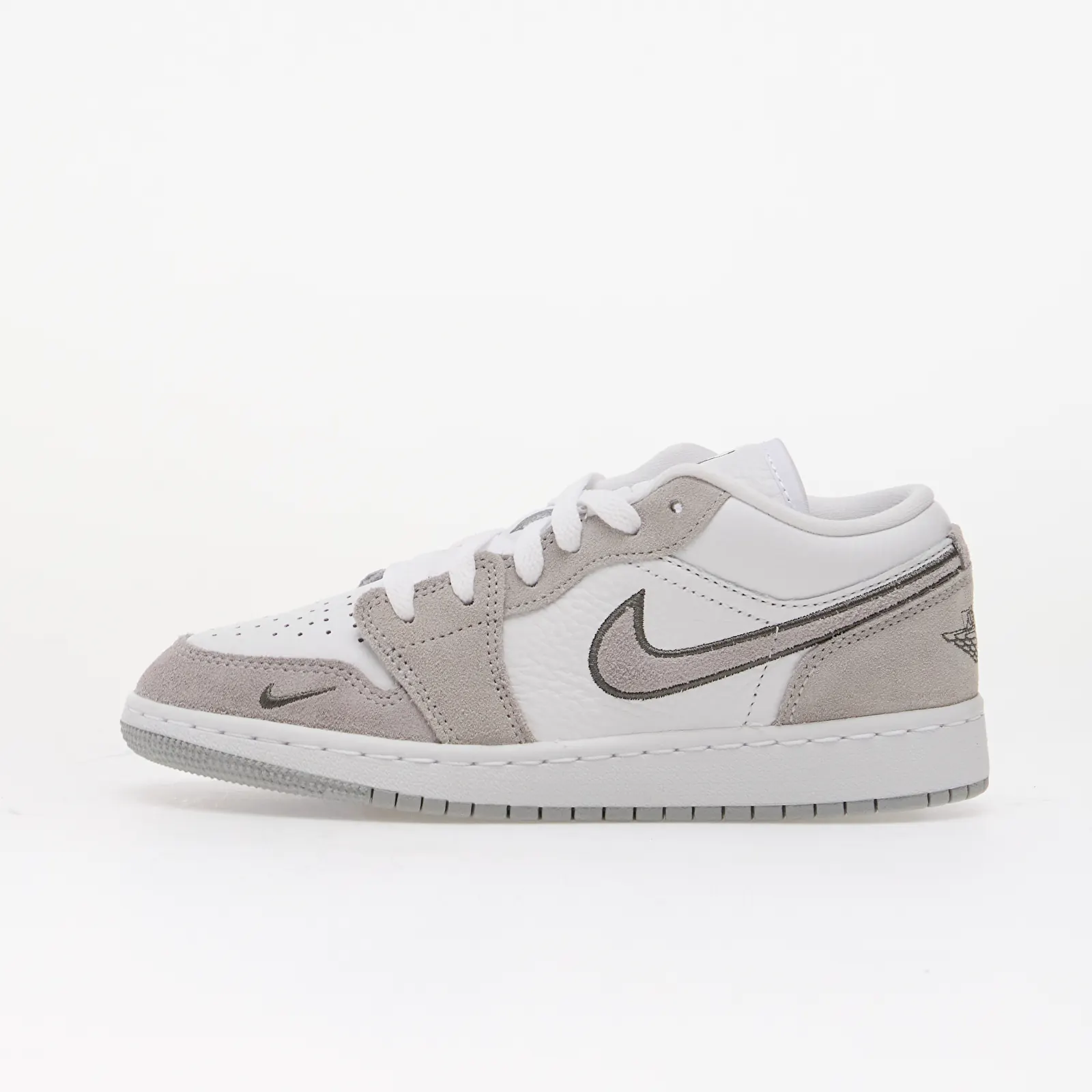 Kids' sneakers and shoes Air Jordan 1 Low SE Kids White/ Wolf Grey-Iron Grey