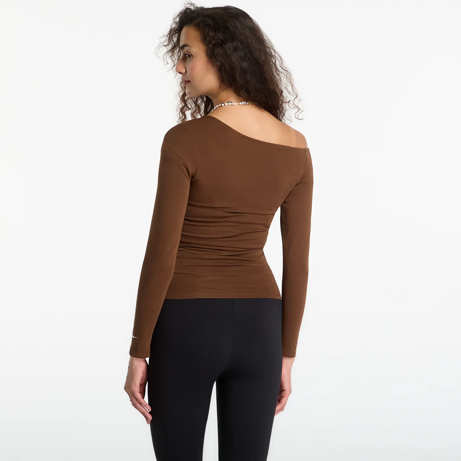 Γυναικεία μπλουζάκια Nike Sportswear Tight Off-Shoulder Long-Sleeve Top Cacao Wow/ Sail