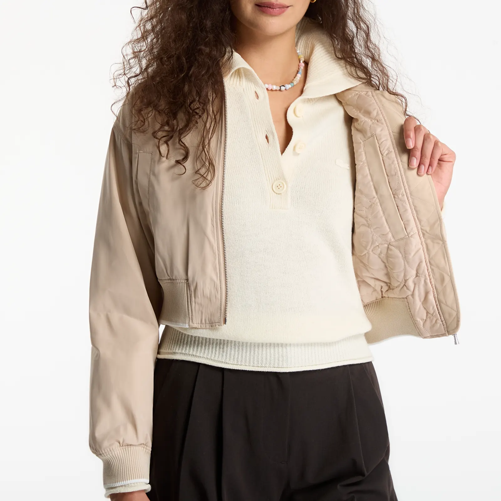 Jakker for kvinner Lacoste Bombers & Varsities Sisal