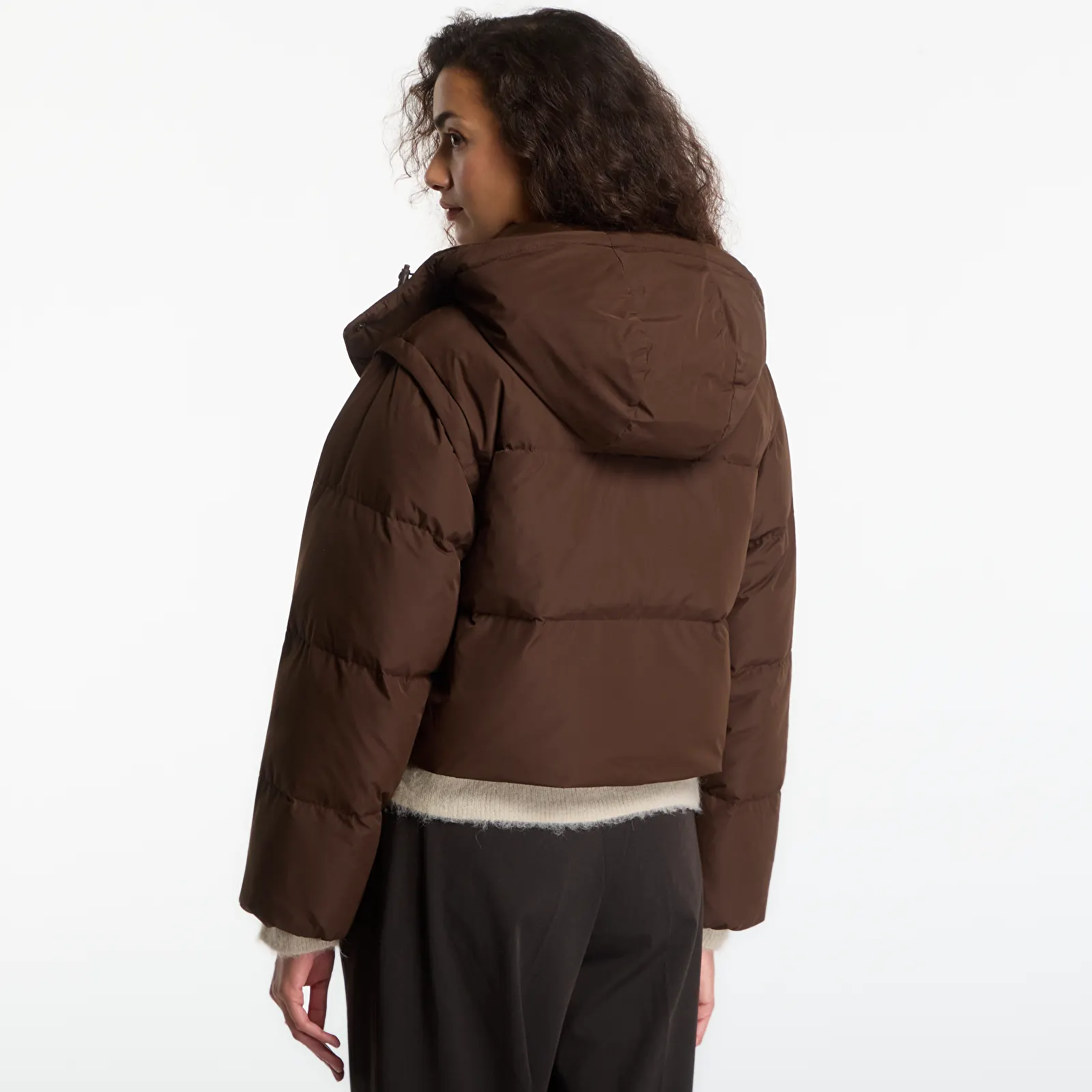 Vestes pour femmes Calvin Klein Jeans Matte Detachable Slv Short Down Brown Cork