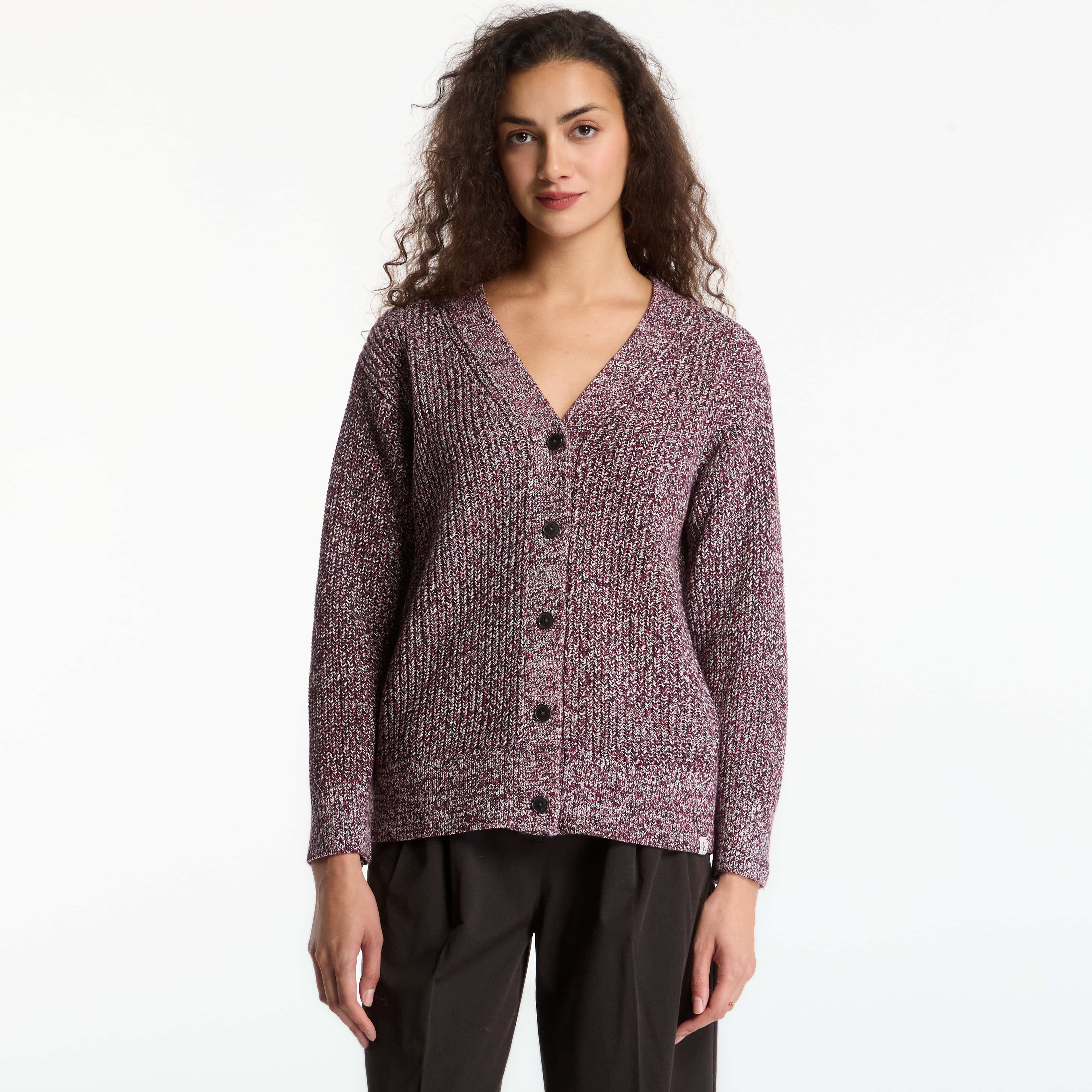 Пуловер Calvin Klein Jeans Chunky Cotton Mouline Cardigan Rhododendron S