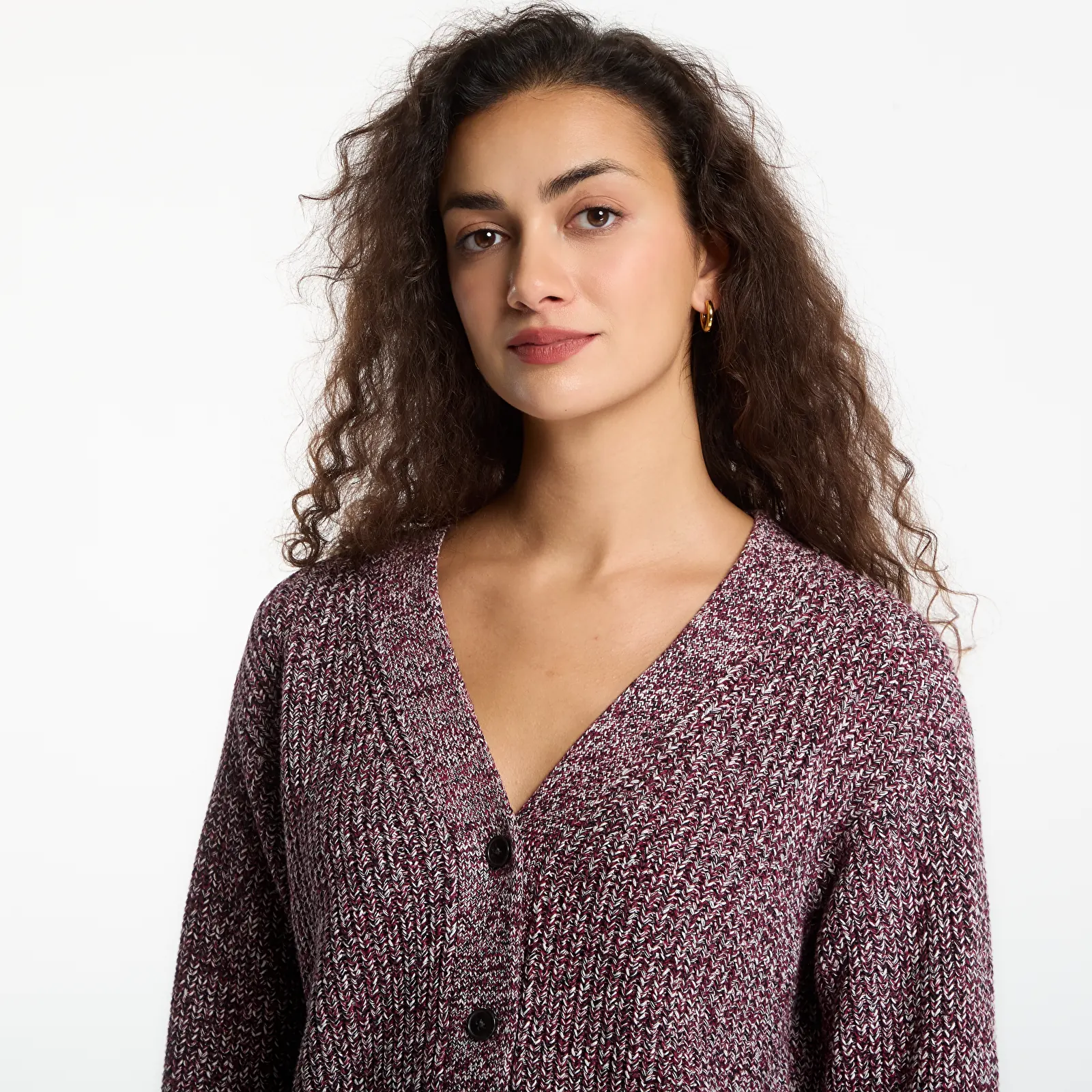 Женские свитера Calvin Klein Jeans Chunky Cotton Mouline Cardigan Rhododendron