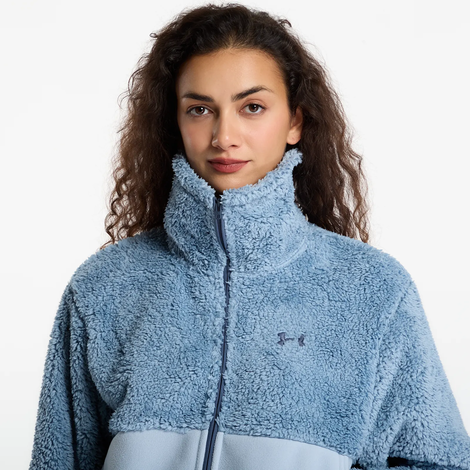 Ženske dukserice Under Armour W Basecamp Fleece Fz Blue Wind