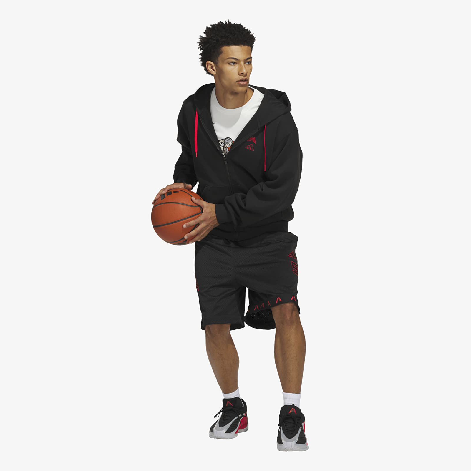 Hoodies and sweatshirts  adidas Anthony Edwards Foundation Full Zip Hoody Black