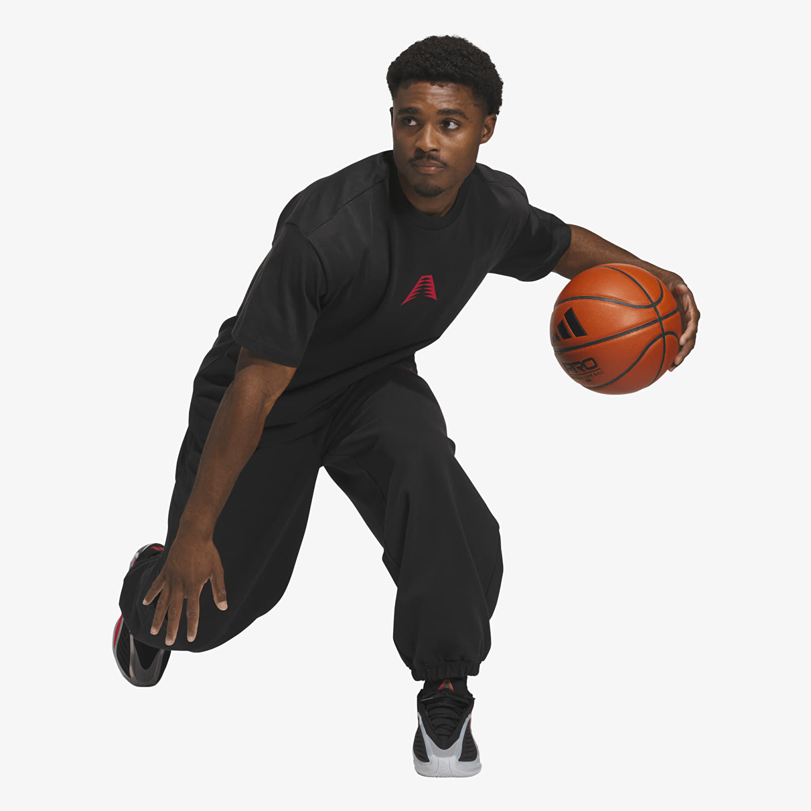 T-shirts adidas Anthony Edwards Scary Good Tee Black/ Pure Ruby