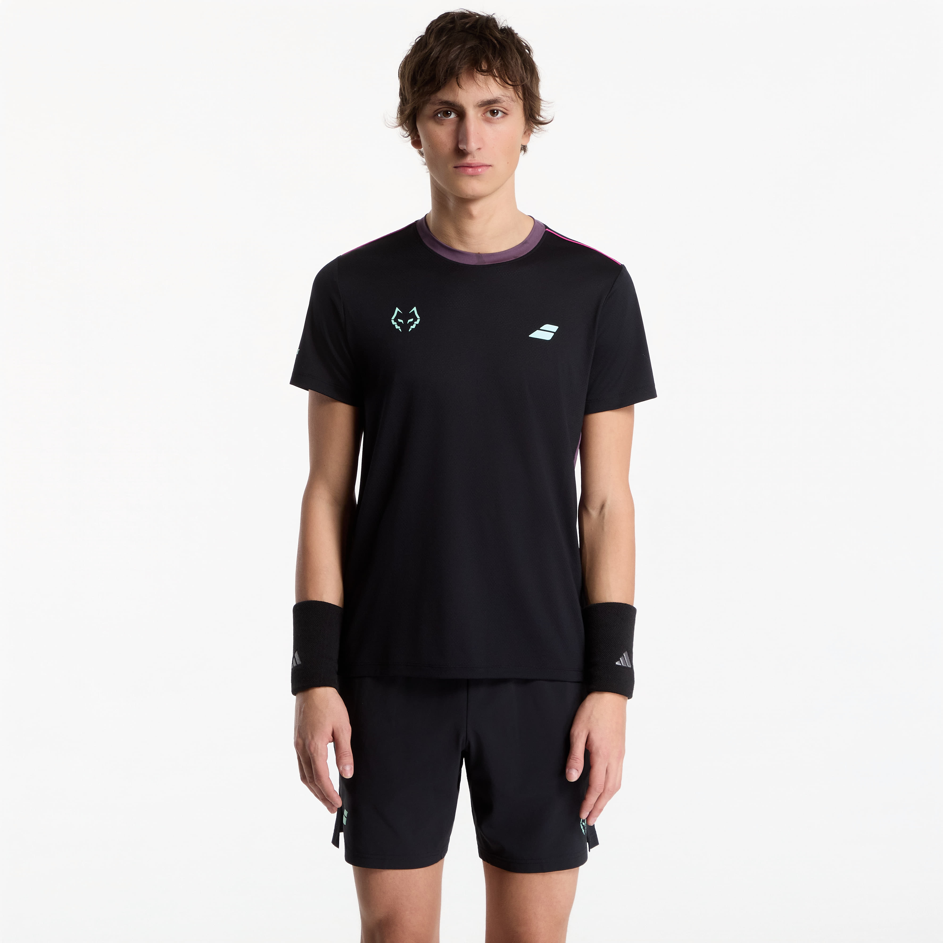 T-shirt Babolat Crew Neck Tee J. Lebron Black/ Black M