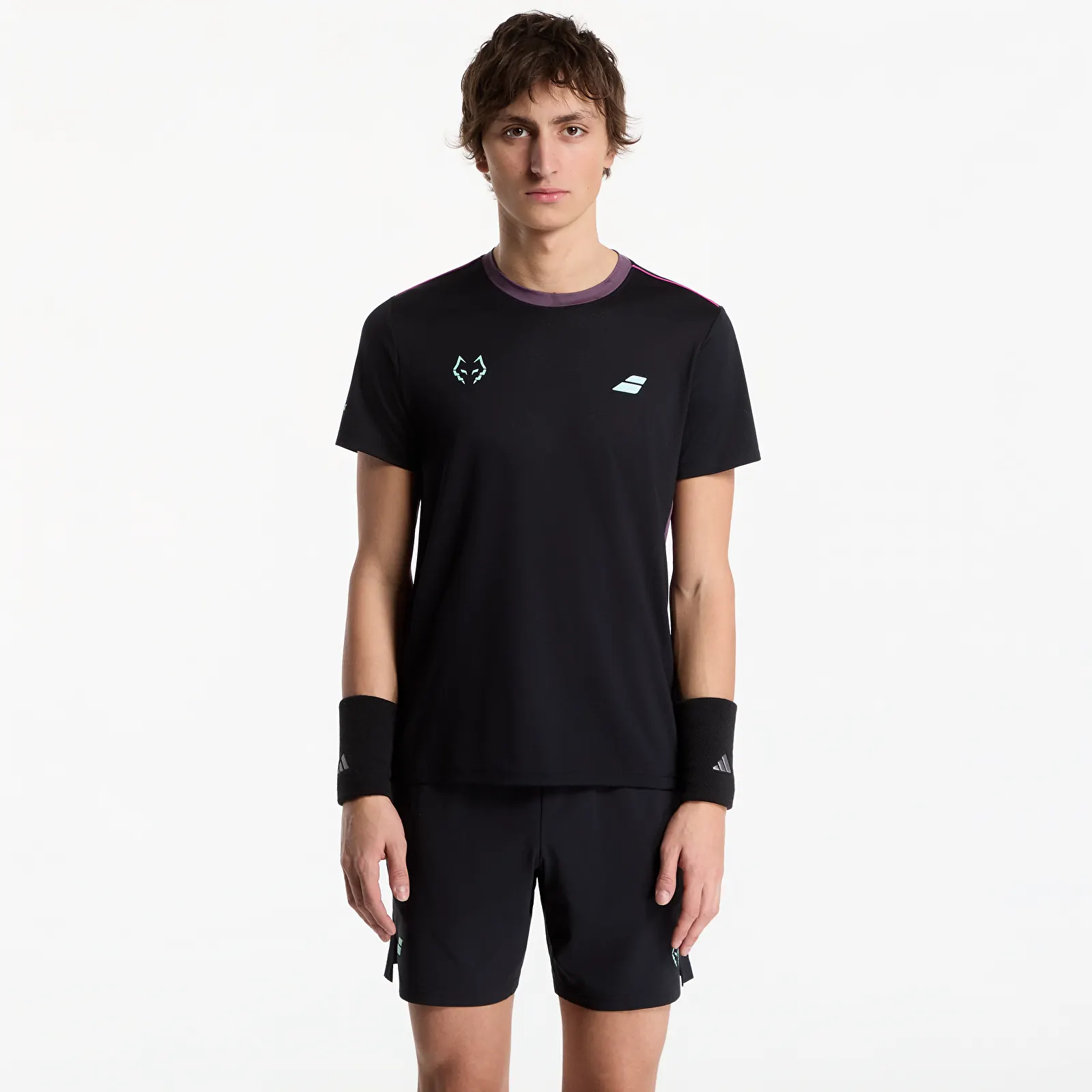 Magliette Babolat Crew Neck Tee J. Lebron Black/ Black