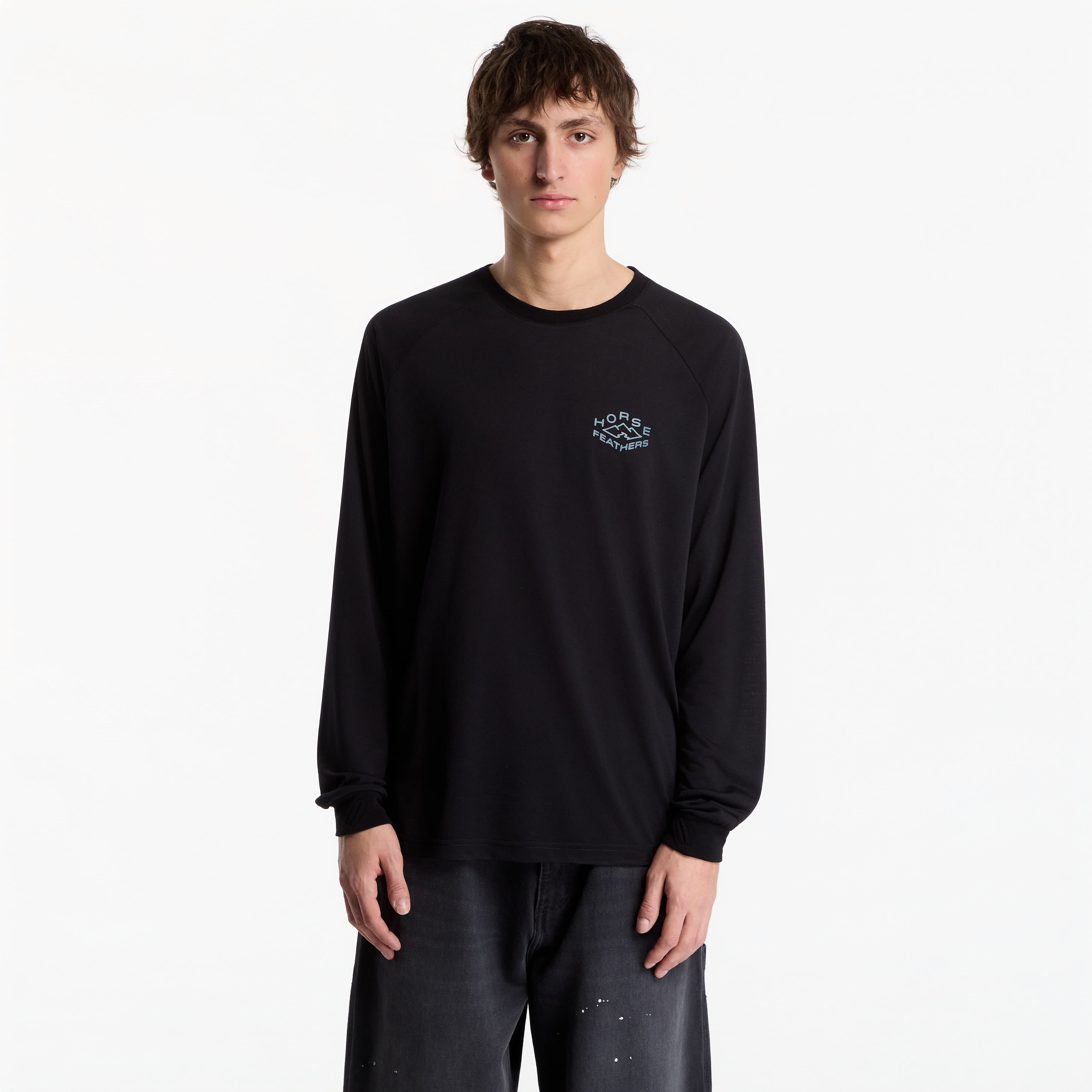 T-shirt Horsefeathers Shank Ls T-Shirt Black XXL