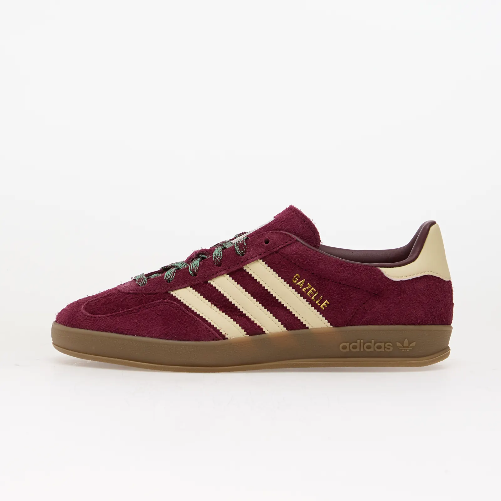 Women's shoes adidas Gazelle Indoor Maroon/ Warm Vanilla/ Blanch Green