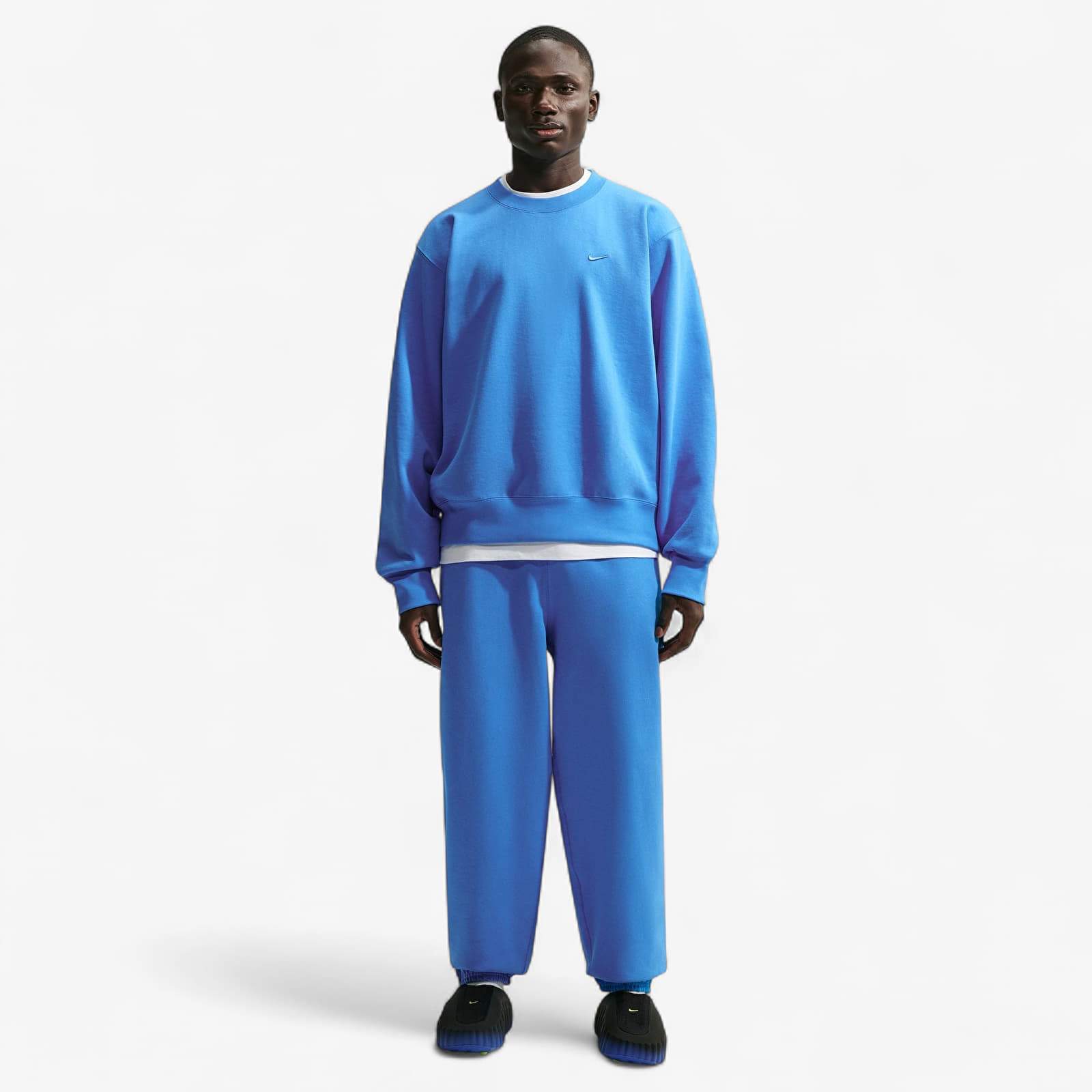 Hættetrøjer til mænd Nike Energy Fleece Crew-Neck Sweatshirt Lt Photo Blue