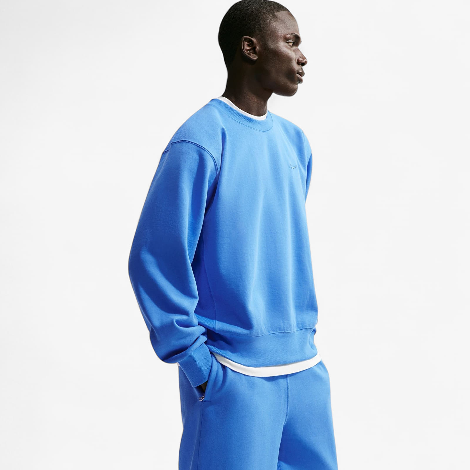 Hættetrøjer til mænd Nike Energy Fleece Crew-Neck Sweatshirt Lt Photo Blue
