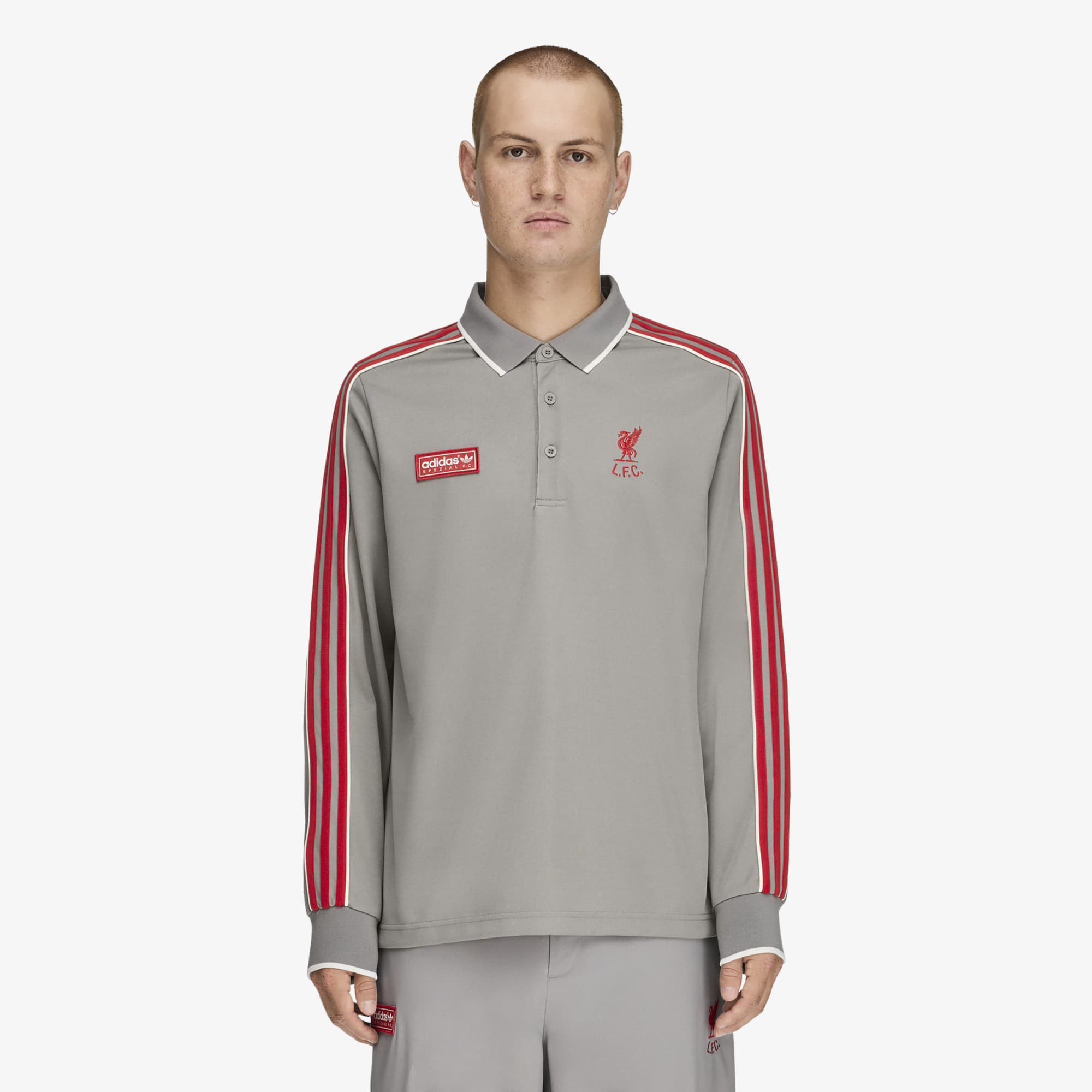 Shirt adidas Liverpool SPZL F.C. Polo Dove Grey S
