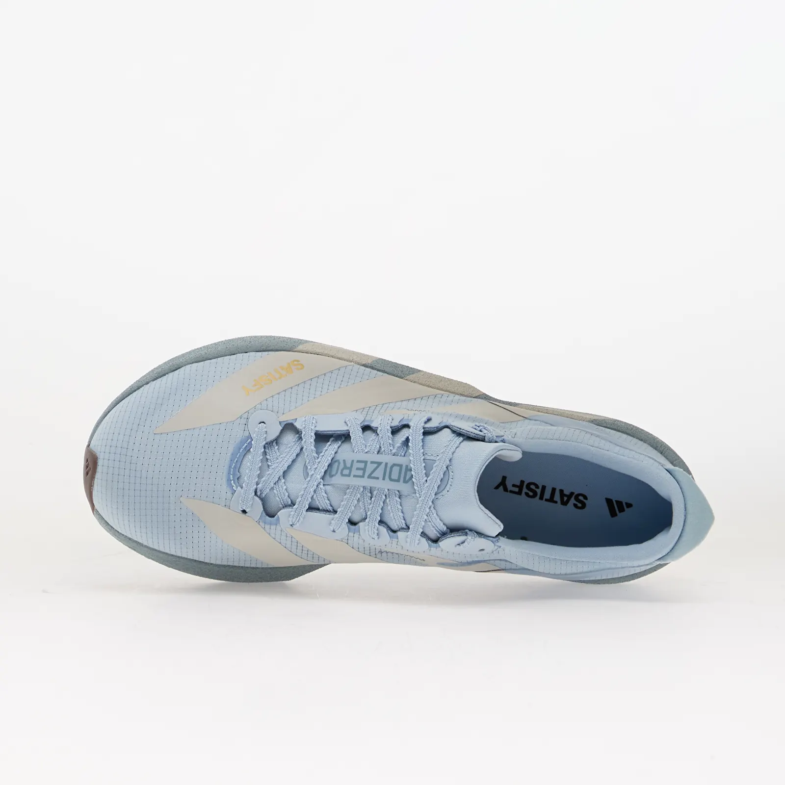 Joggesko for kvinner adidas x Satisfy Adizero Adios W Wonder Blue/ Pearl Met./ Wonder Blue