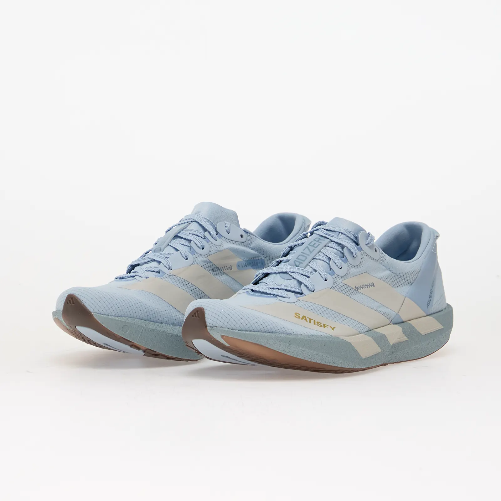 Baskets homme adidas x Satisfy Adizero Adios M Wonder Blue/ Pearl Met./ Wonder Blue