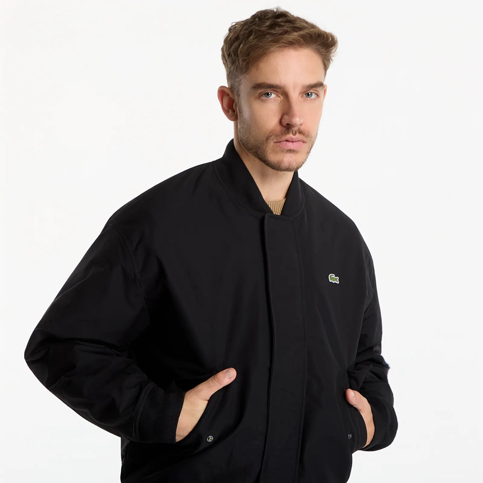 Meeste jakid Lacoste Bombers & Varsities Black