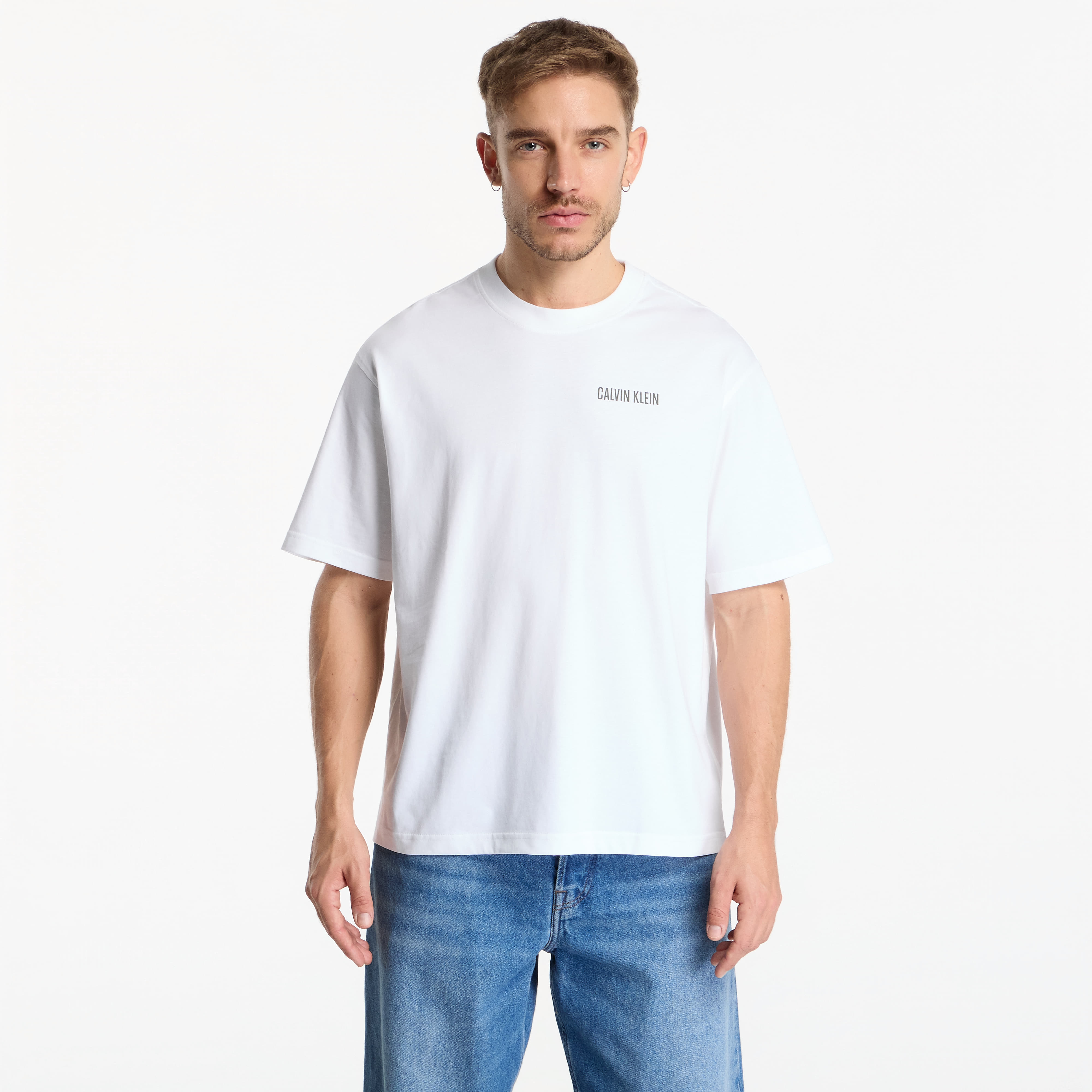 T-shirt Calvin Klein Jeans Ss Rlx 20S Calvin Or Nthing Bck Bright White L