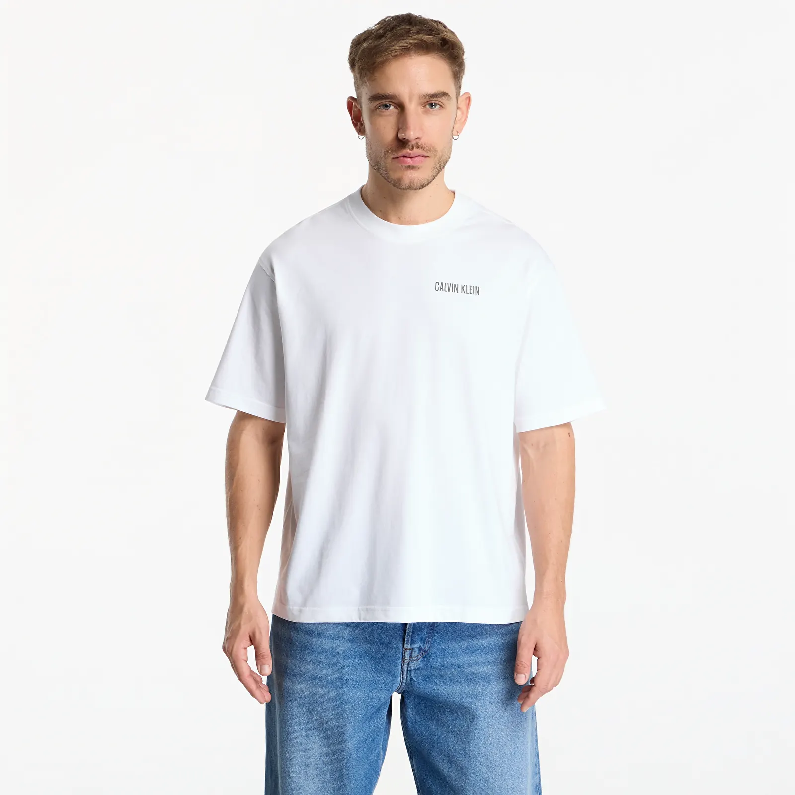 Мужские футболки Calvin Klein Jeans Ss Rlx 20S Calvin Or Nthing Bck Bright White
