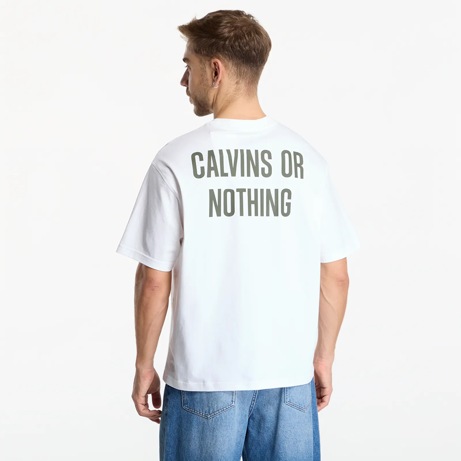Мужские футболки Calvin Klein Jeans Ss Rlx 20S Calvin Or Nthing Bck Bright White