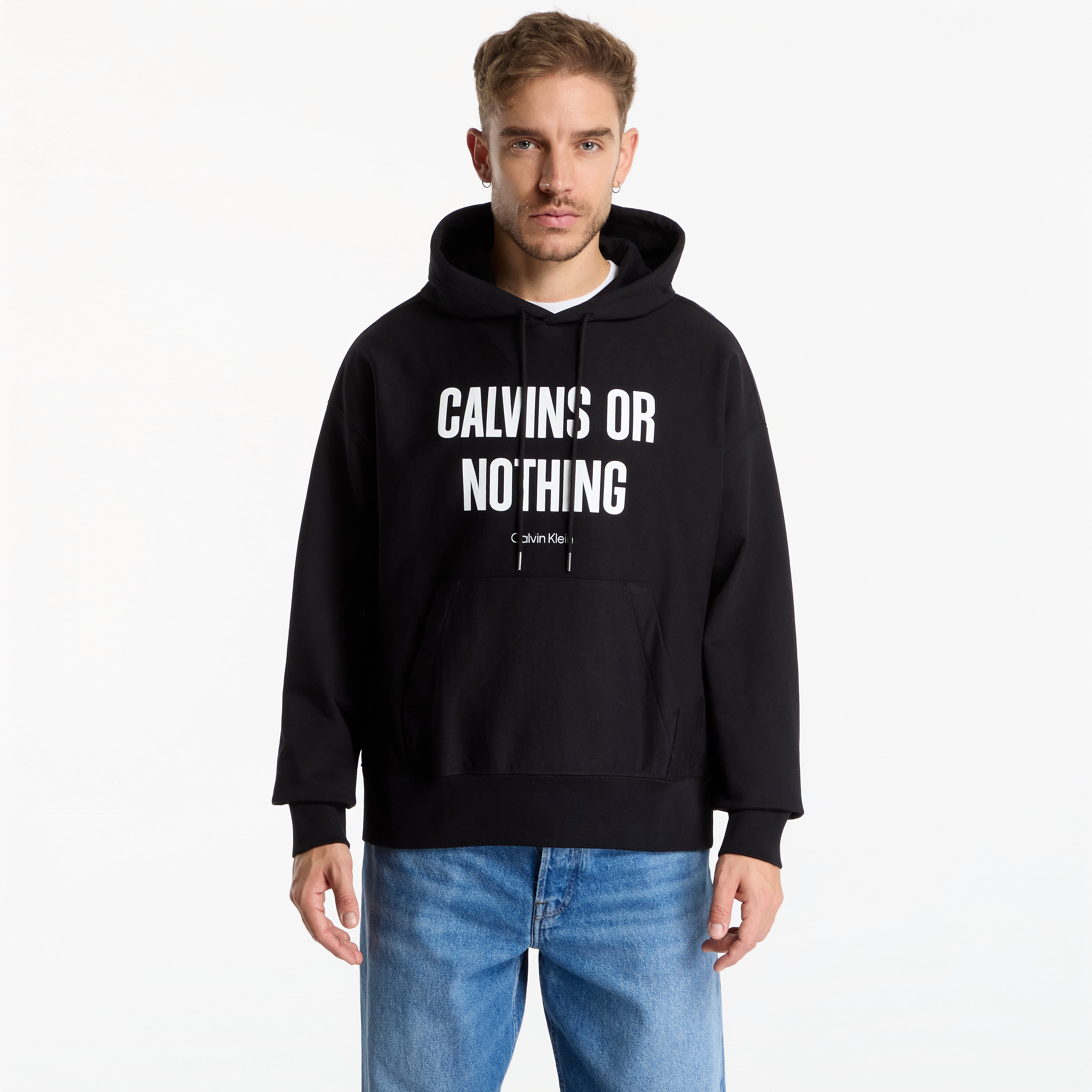 Sweatshirt Calvin Klein Jeans Ls Prem Terry Calvins Or Nothing Black M