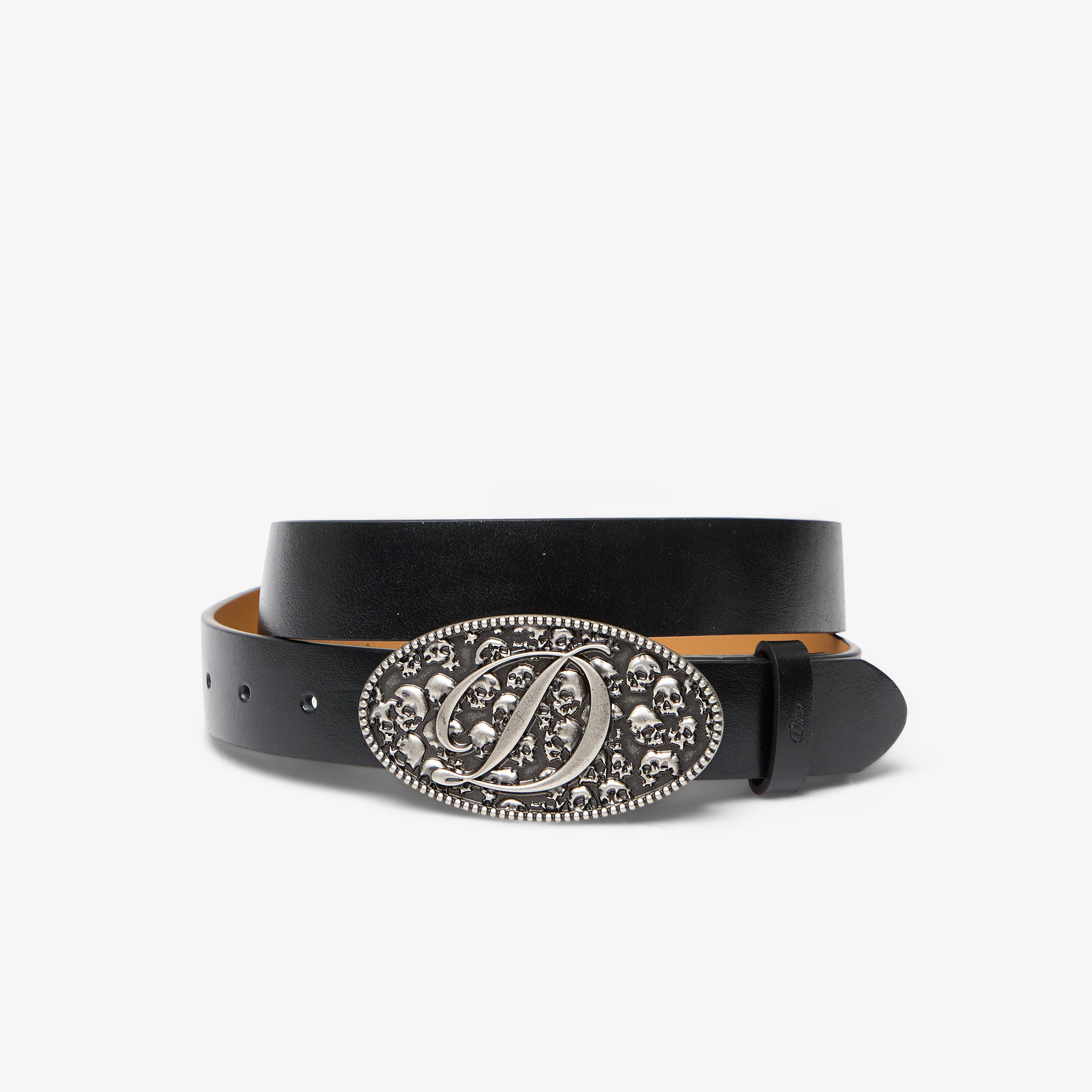 DIME Ceinture Dime Skull Leather Belt Black S/M