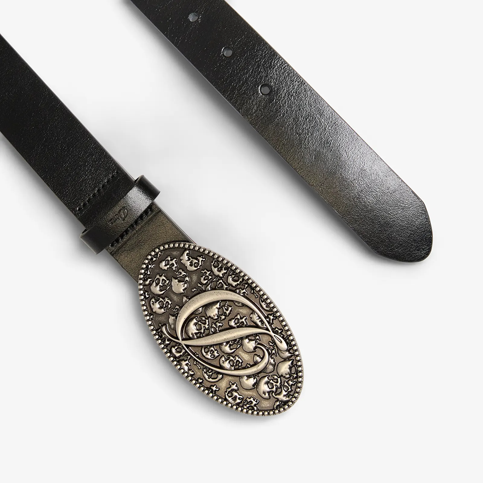 Gürtel Dime Skull Leather Belt Black