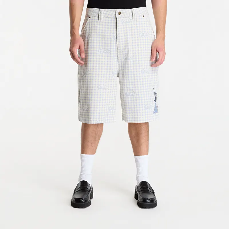 Korte broek RIPNDIP Hard In Da Paint Wide Fit Shorts Light Blue Checker