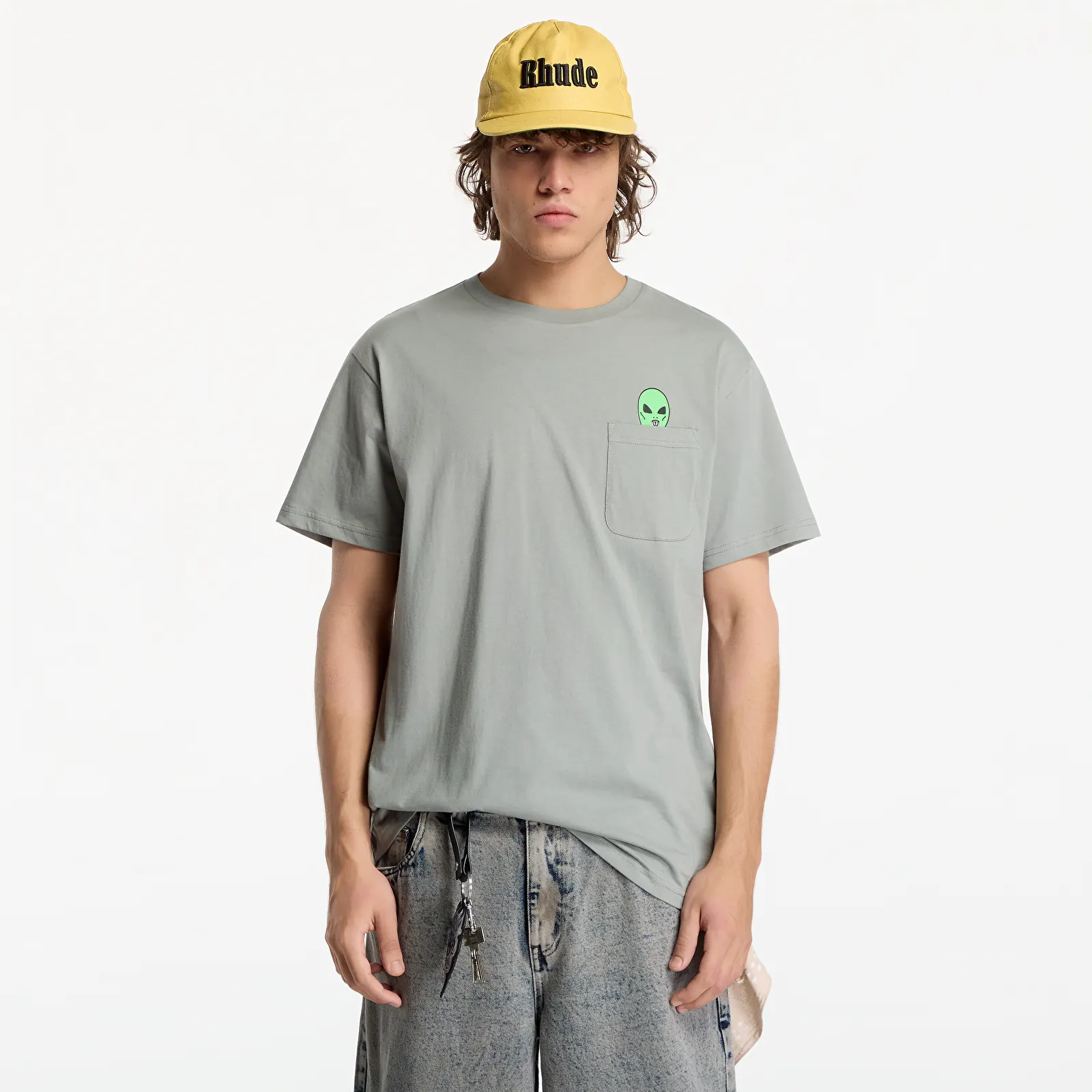T-shirts RIPNDIP Lord Alien Pocket Tee Dusty Sage