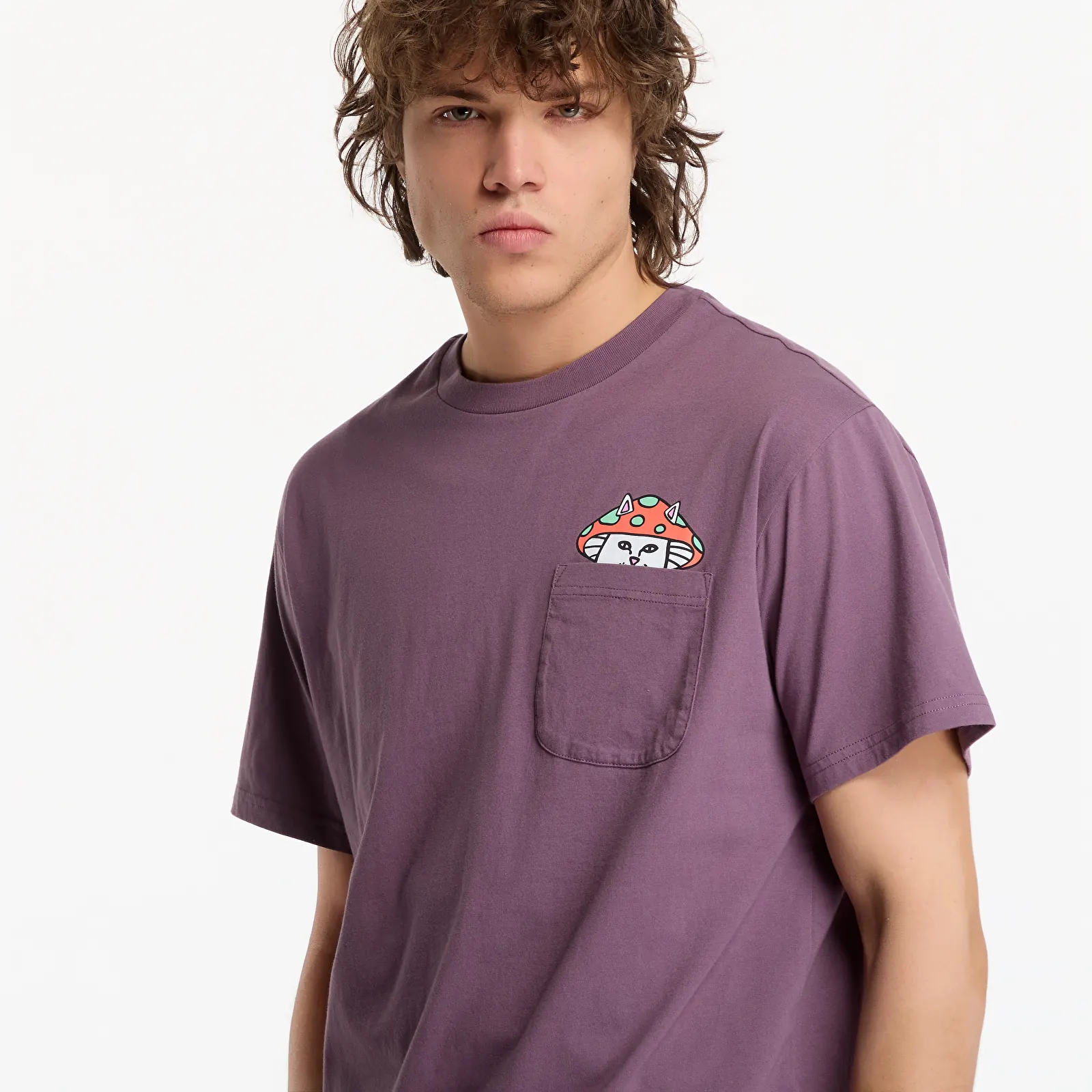   Μπλούζες RIPNDIP Lord Shroomy Pocket Tee Dusty Plum