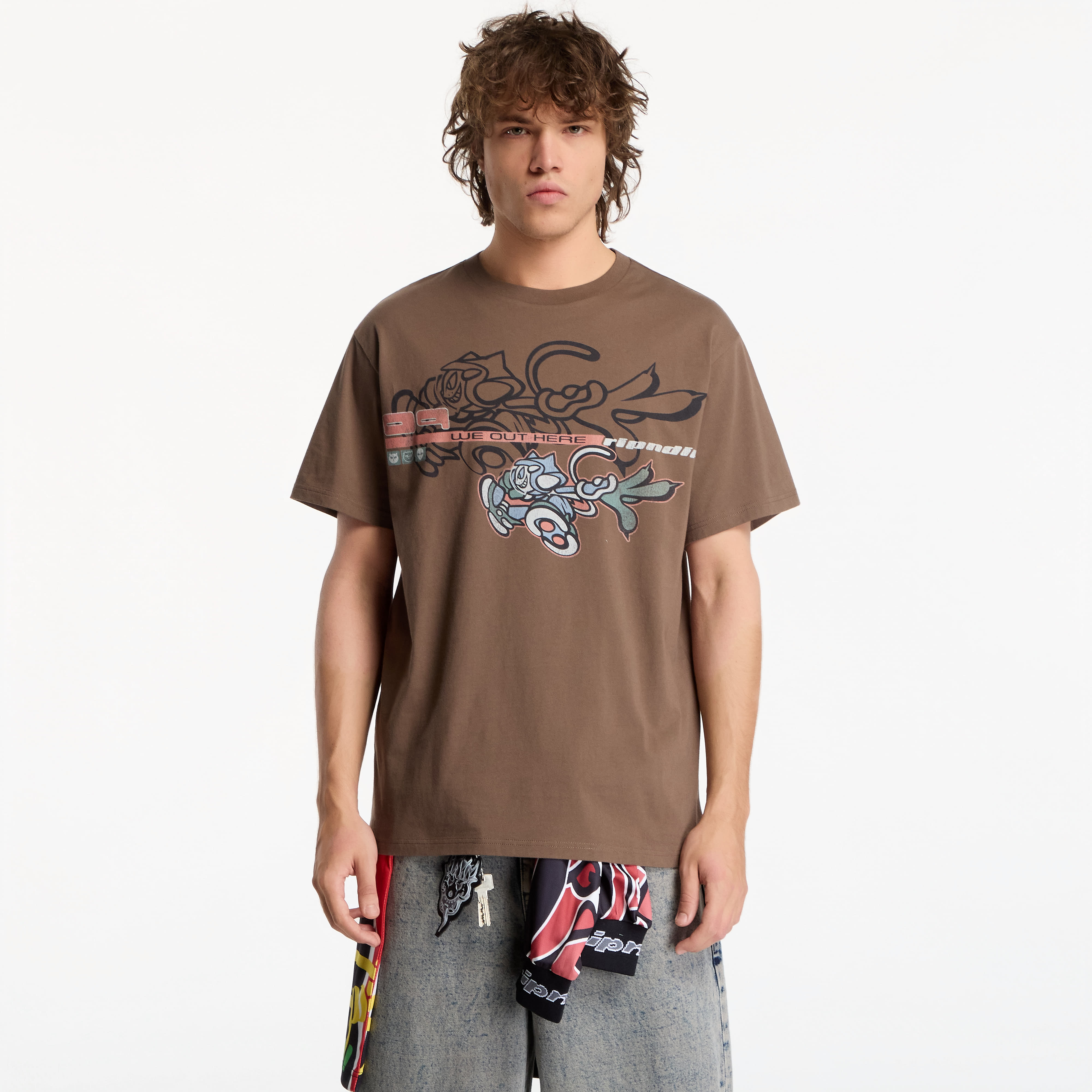 T-shirt RIPNDIP Cyclone Tee Dusty Brown M