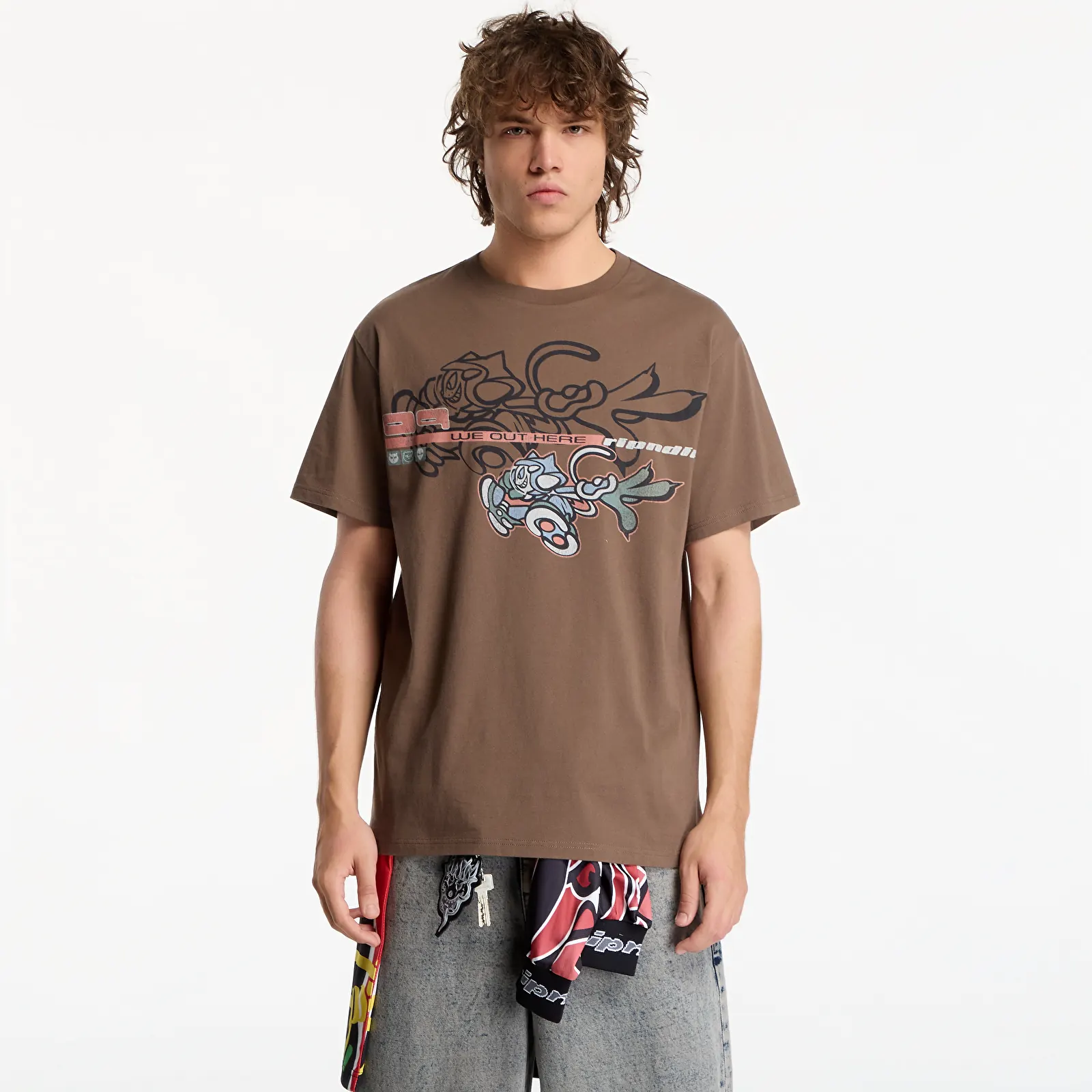 Majice T-shirt RIPNDIP Cyclone Tee Dusty Brown
