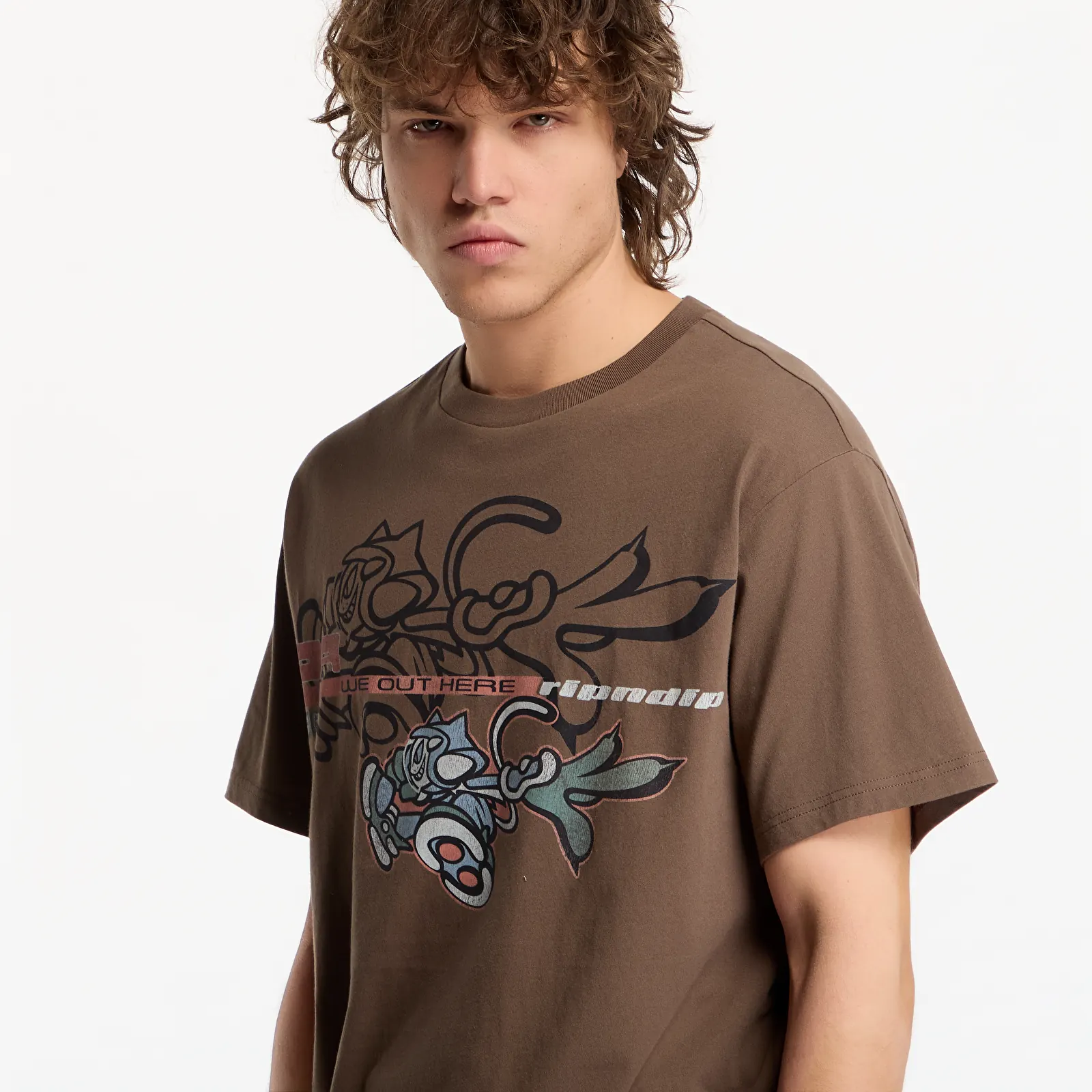 Majice T-shirt RIPNDIP Cyclone Tee Dusty Brown